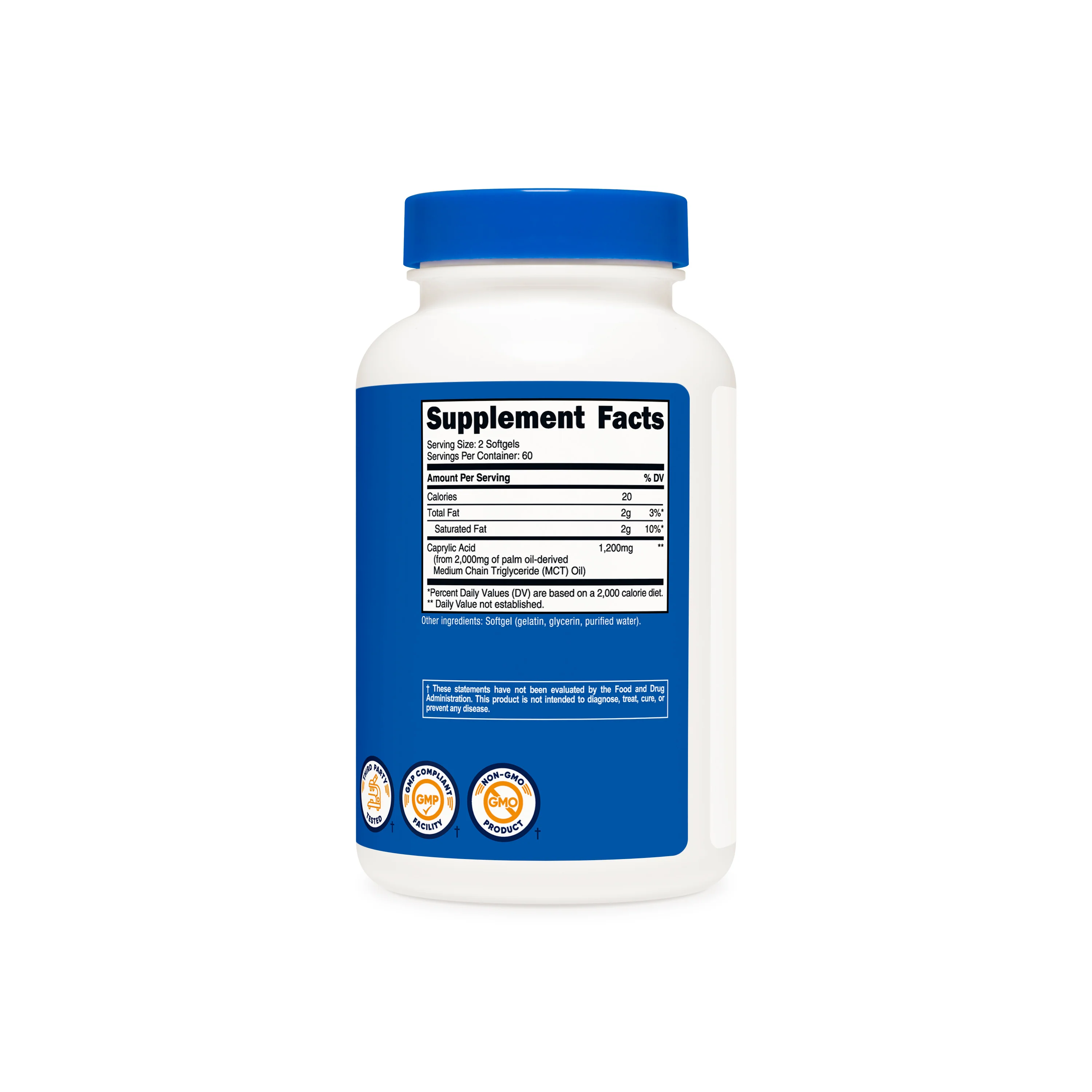 Nutricost Caprylic Acid Softgels - Image 2