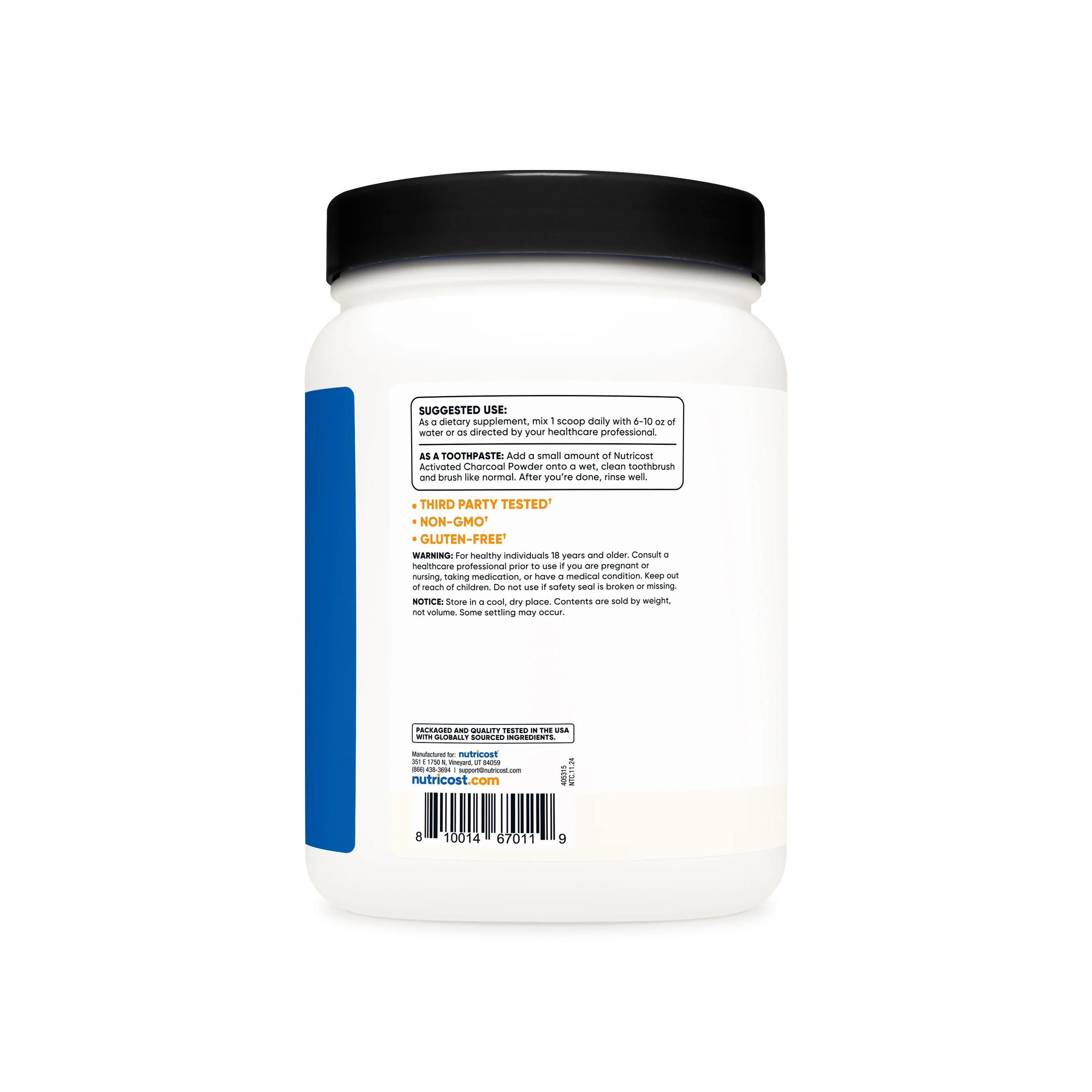Nutricost Activated Charcoal Powder - Image 3