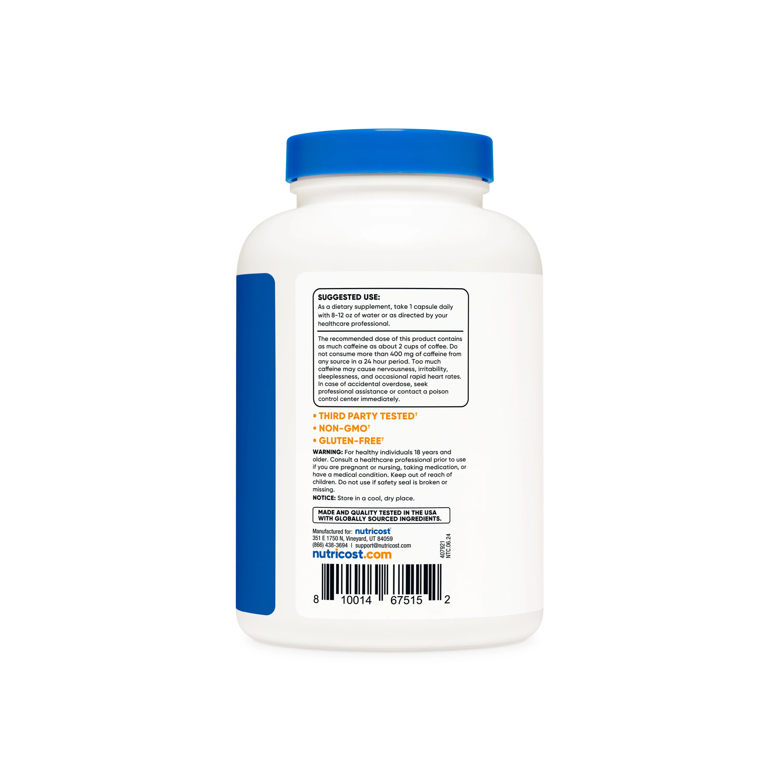 Nutricost Caffeine Capsules - Image 12