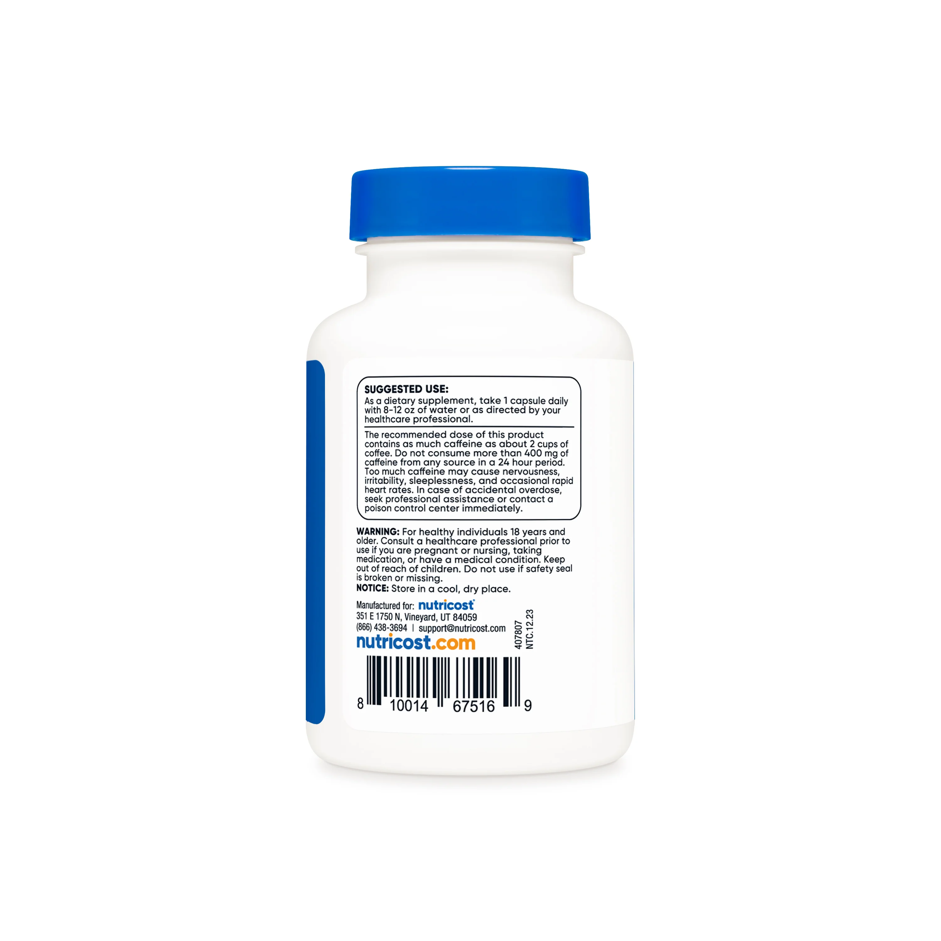 Nutricost Caffeine Capsules - Image 6