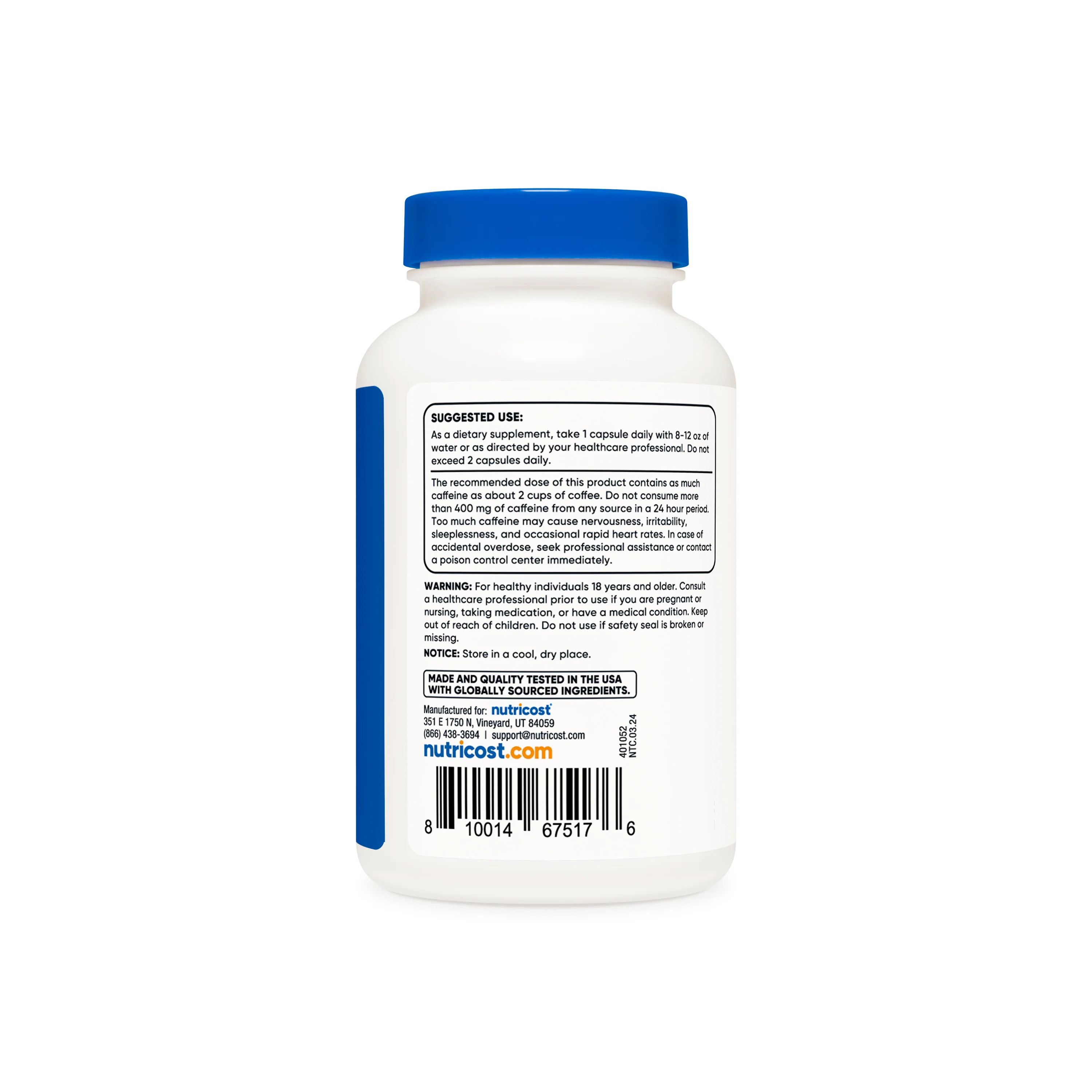 Nutricost Caffeine Capsules - Image 9