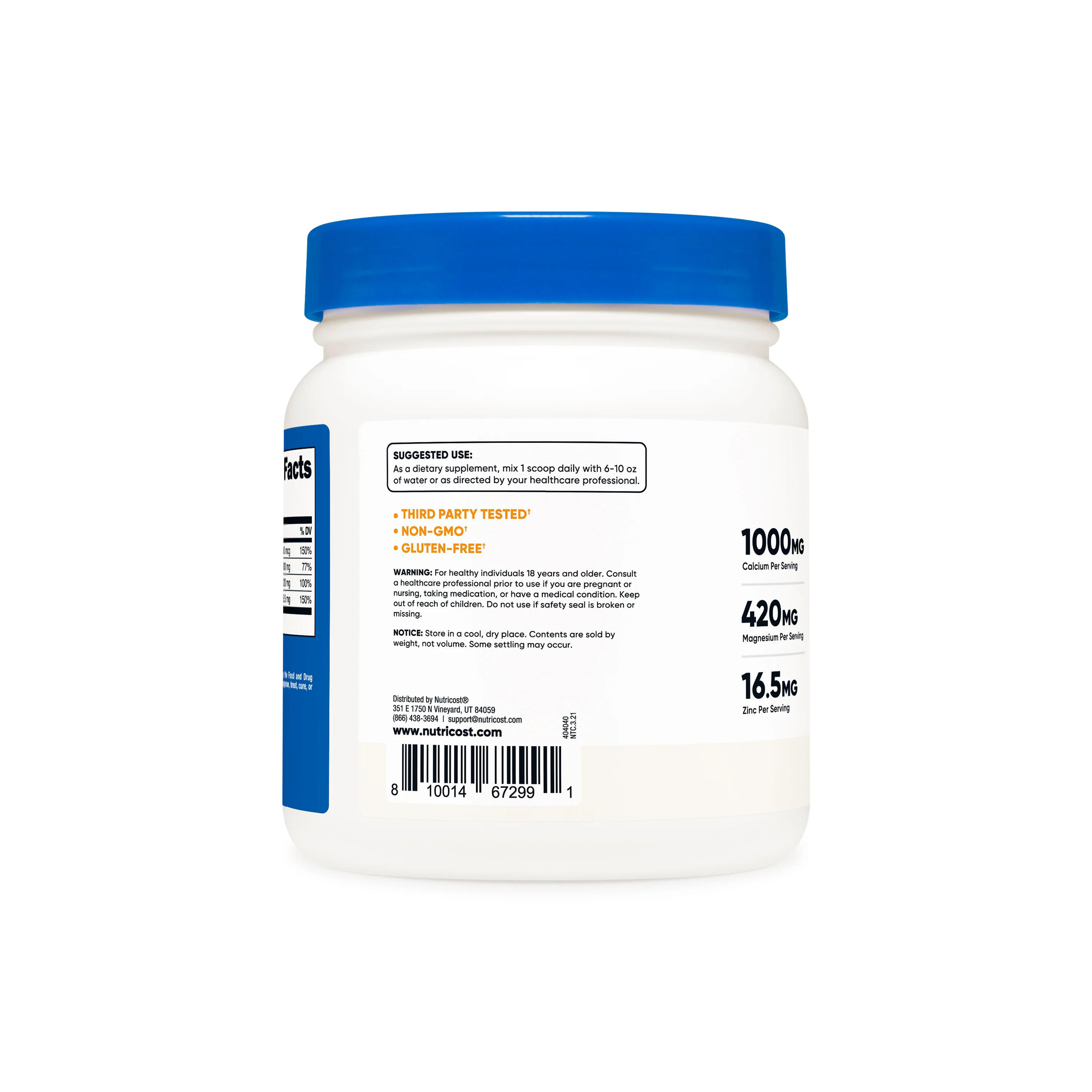 Nutricost Calcium + Magnesium + Zinc Citrates with Vitamin D3 Powder - Image 18
