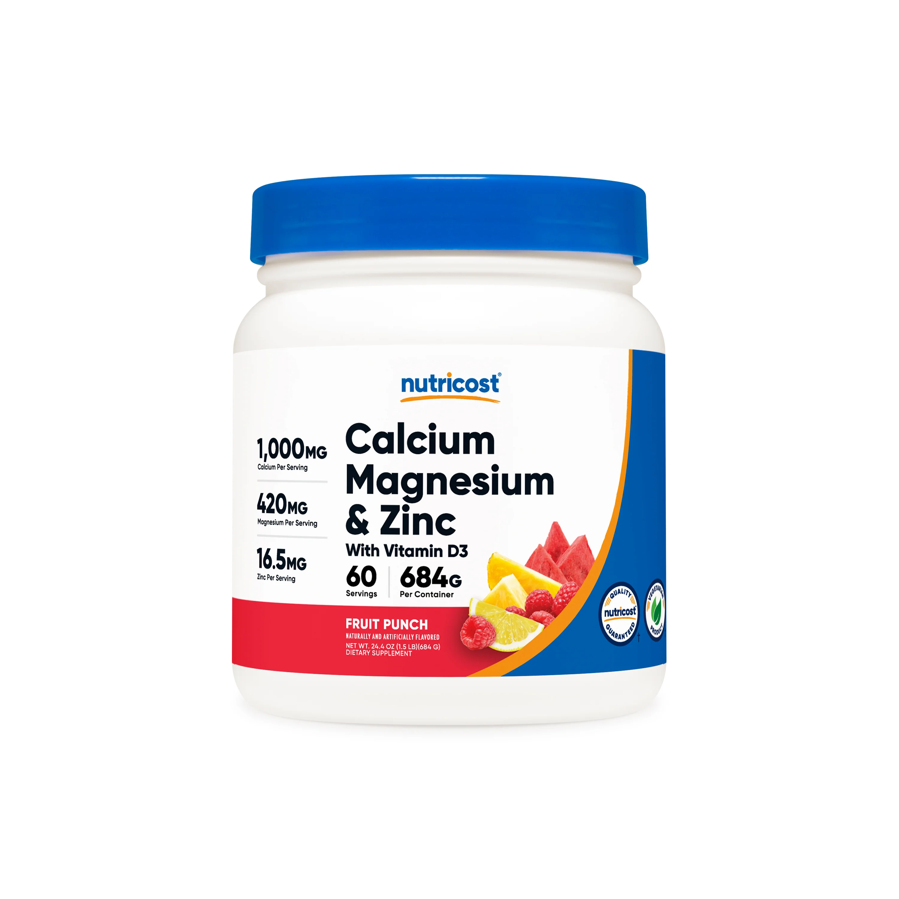 Nutricost Calcium + Magnesium + Zinc Citrates with Vitamin D3 Powder - Image 4