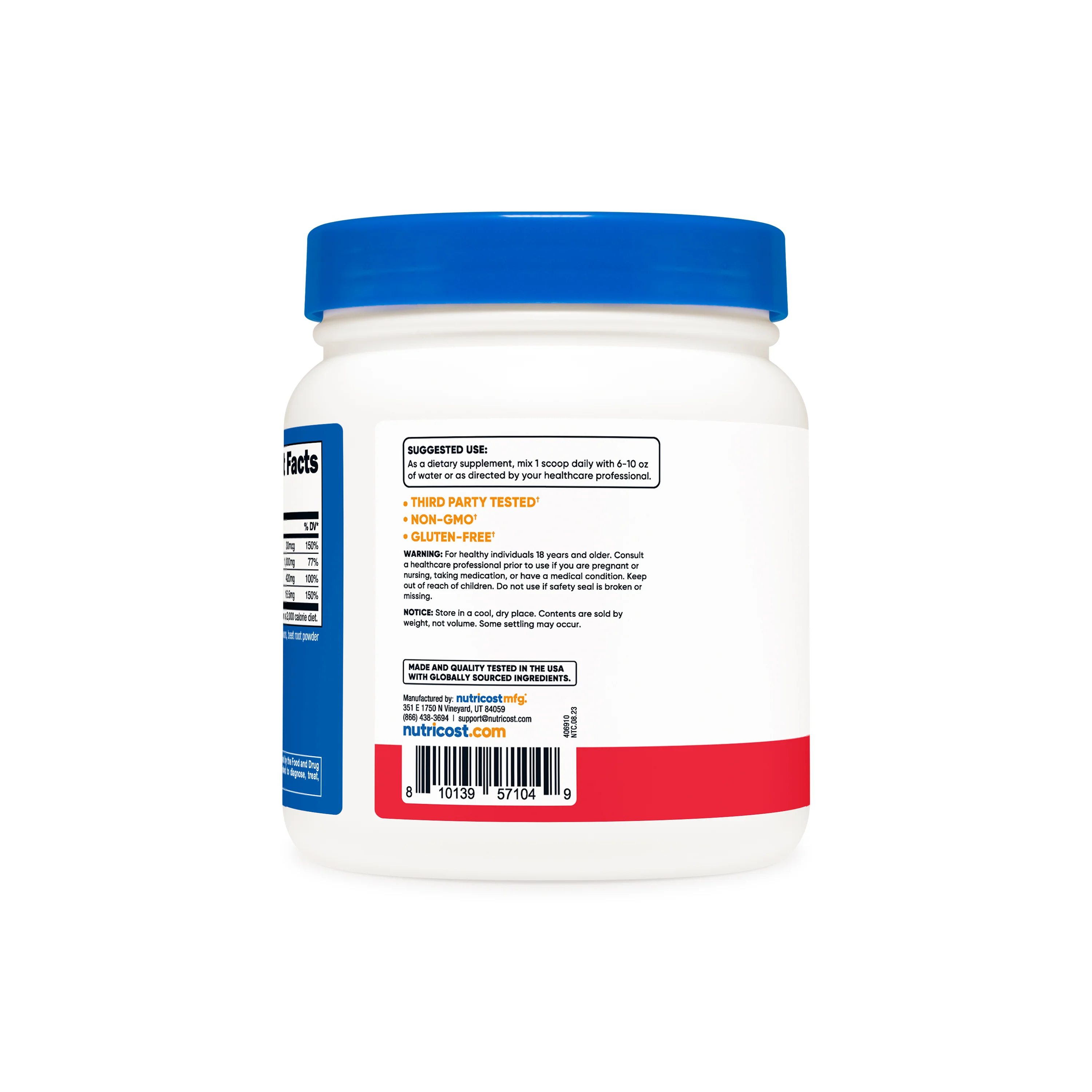 Nutricost Calcium + Magnesium + Zinc Citrates with Vitamin D3 Powder - Image 6