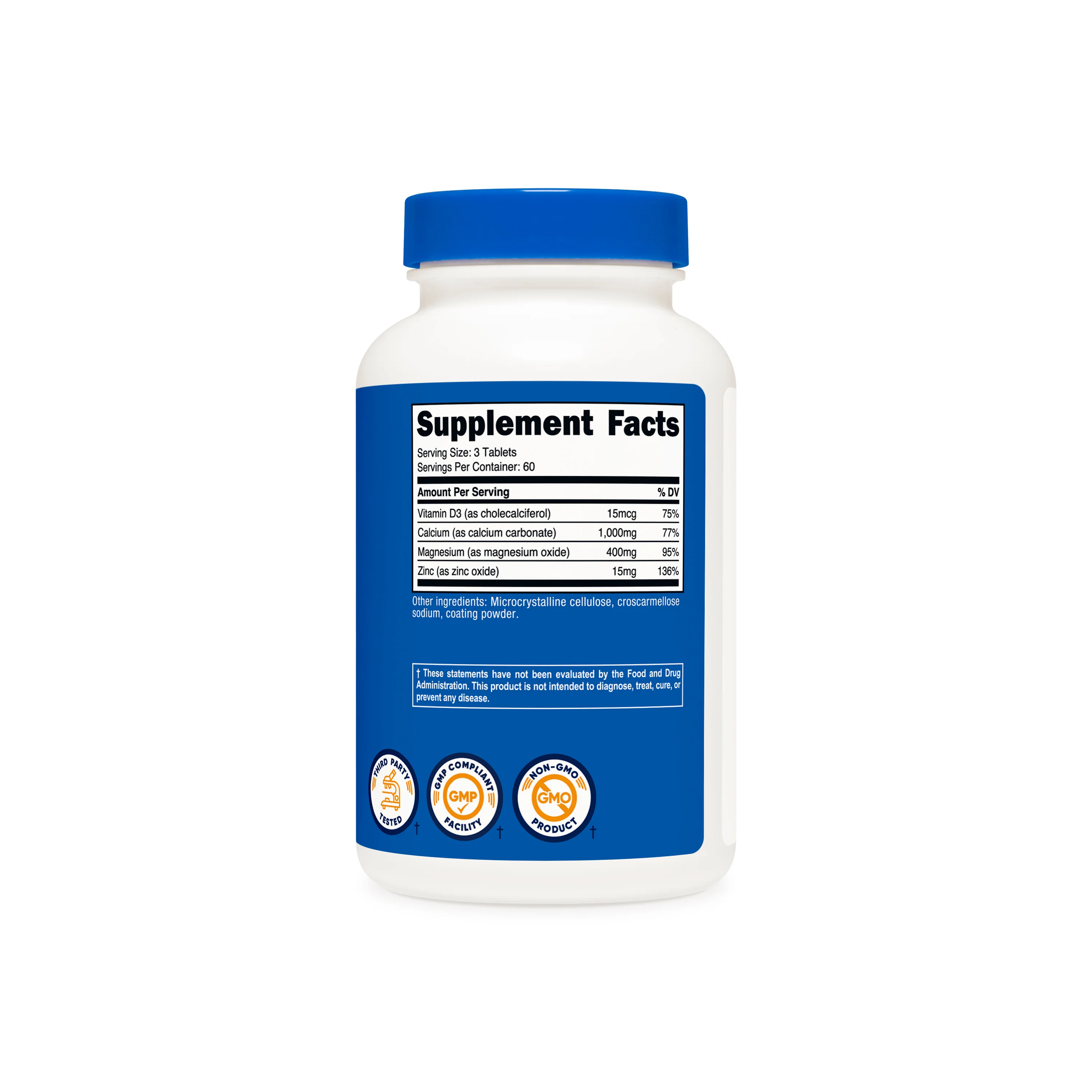 Nutricost Calcium, Magnesium & Zinc Tablets - Image 2