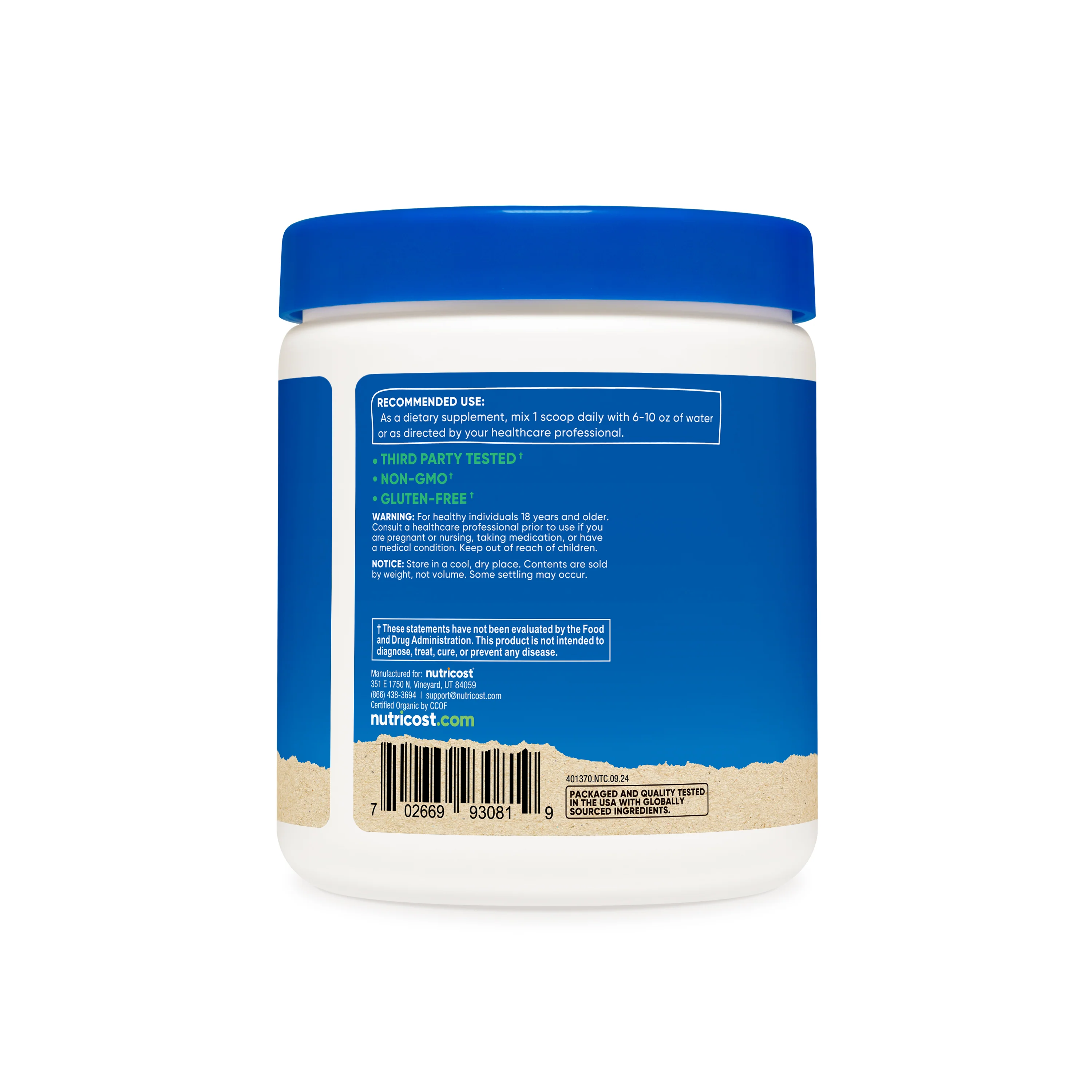 Nutricost Organic Chlorella Powder - Image 3
