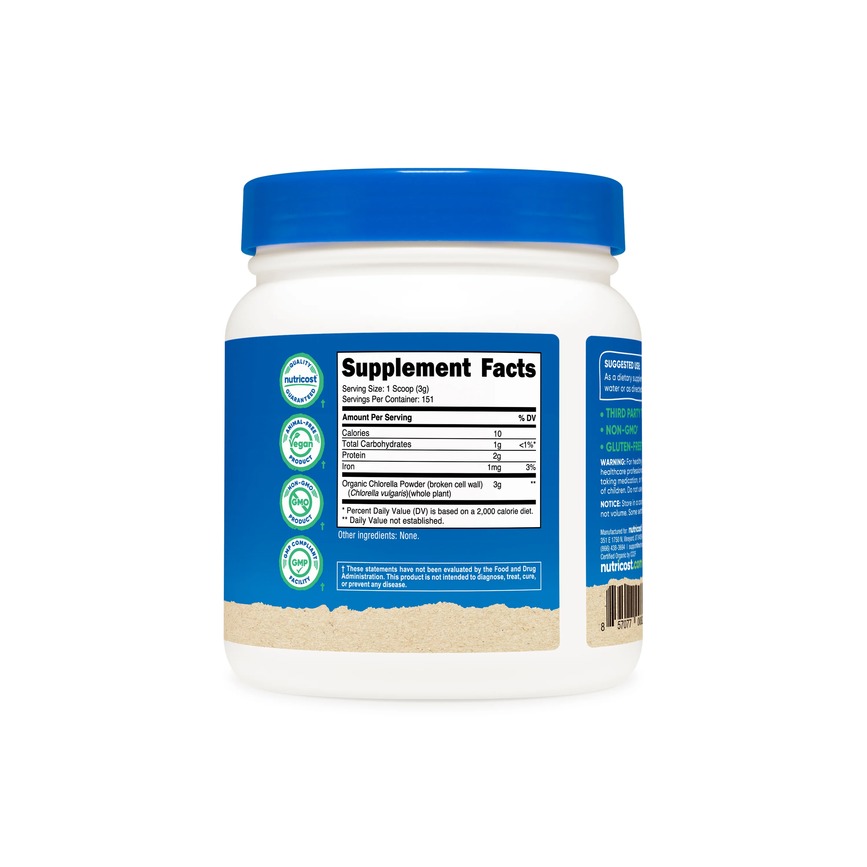 Nutricost Organic Chlorella Powder - Image 5