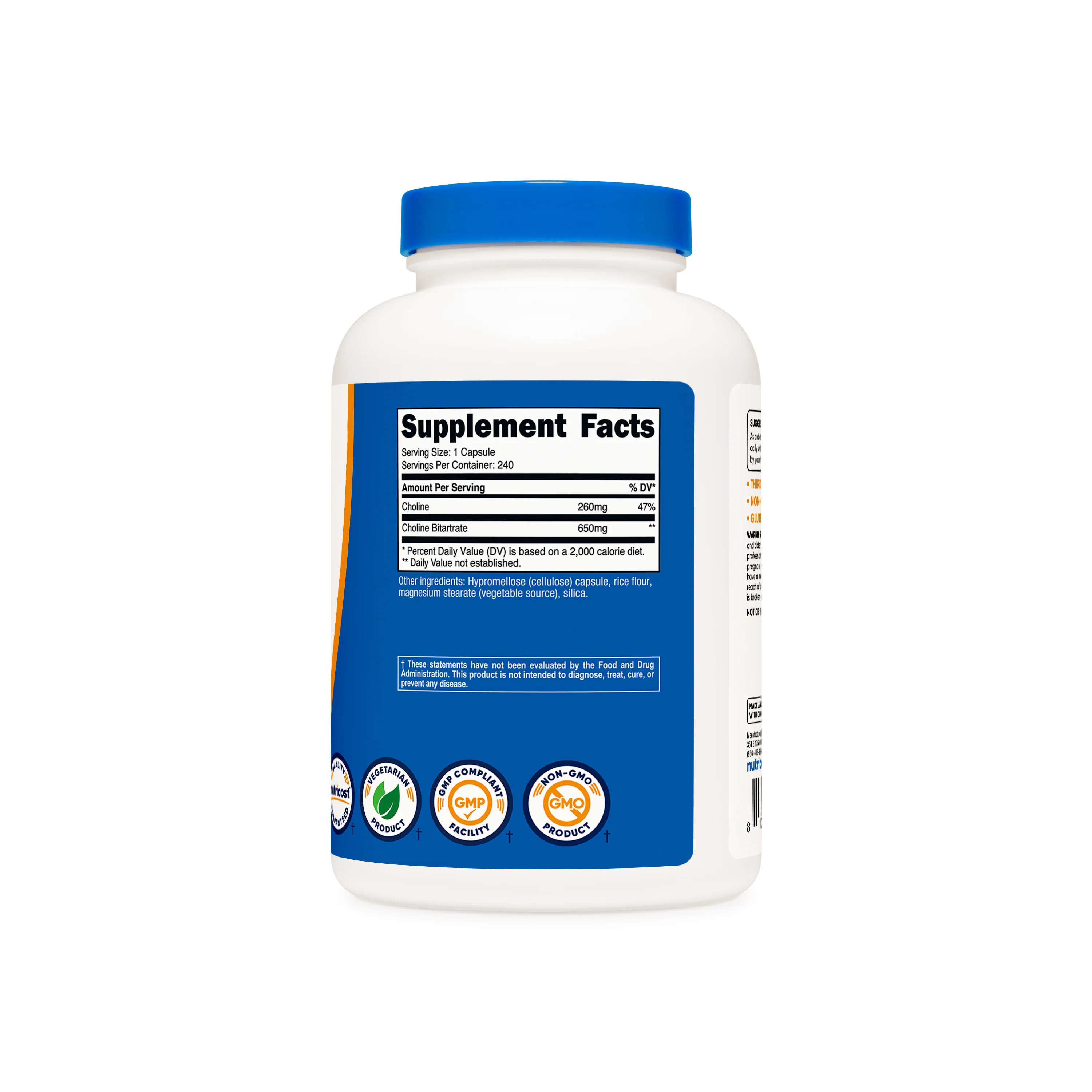 Nutricost Choline Bitartrate Capsules - Image 2