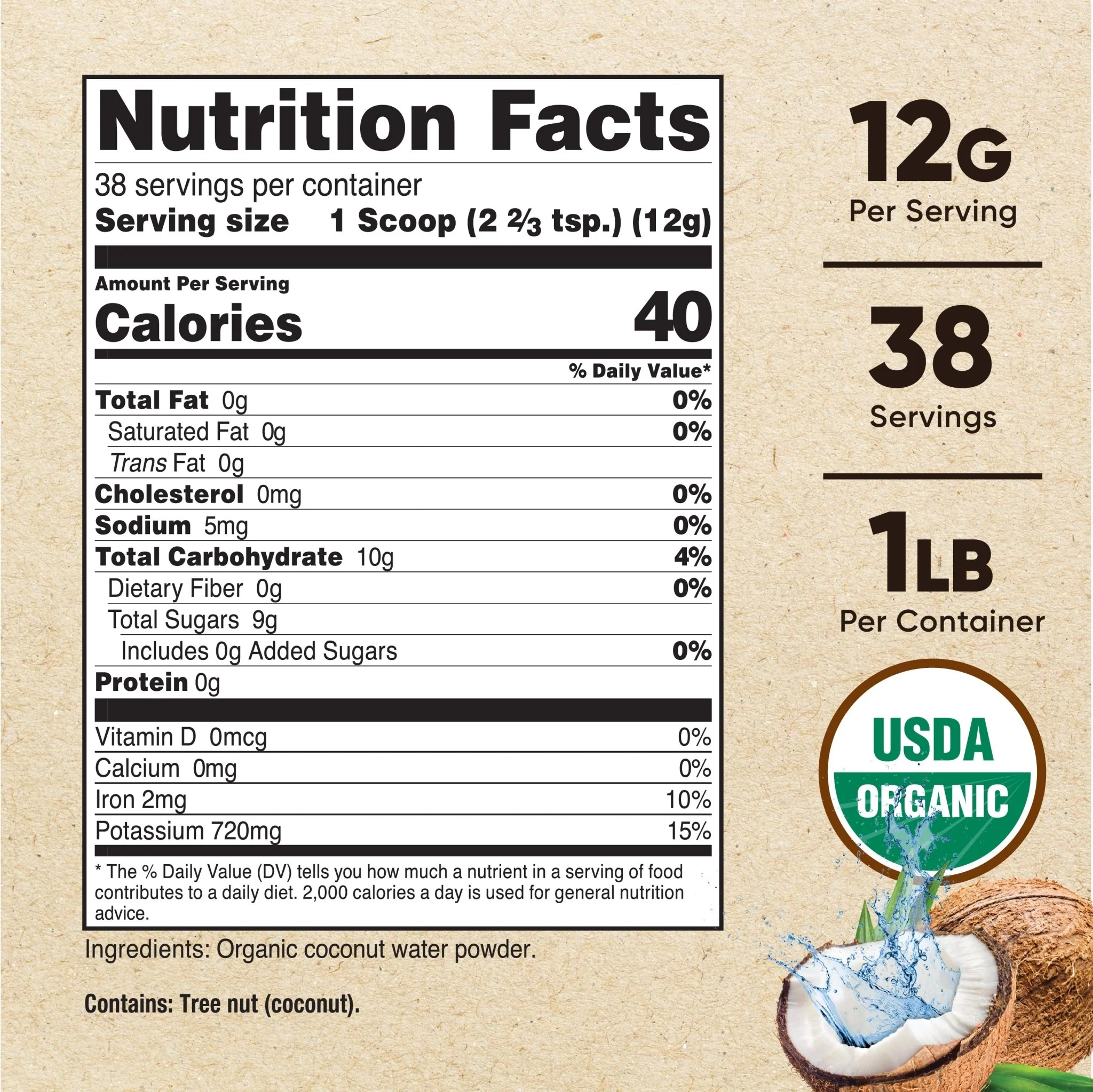 Nutricost Organic Coconut Water Powder - Image 2