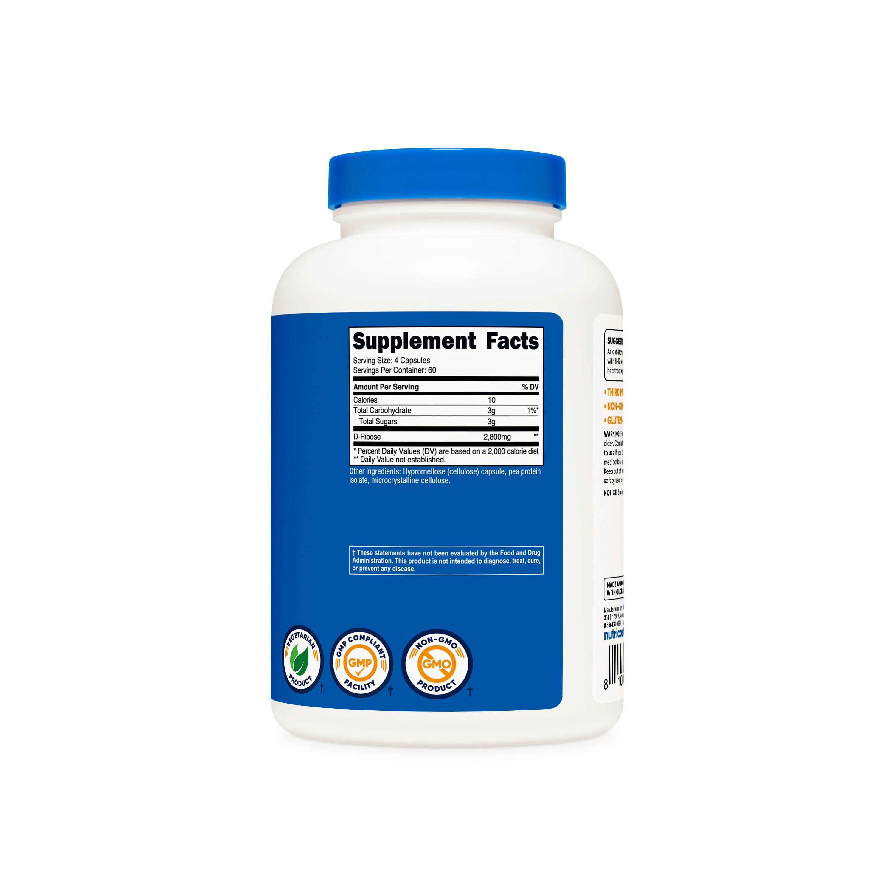 Nutricost D-Ribose Capsules - Image 2