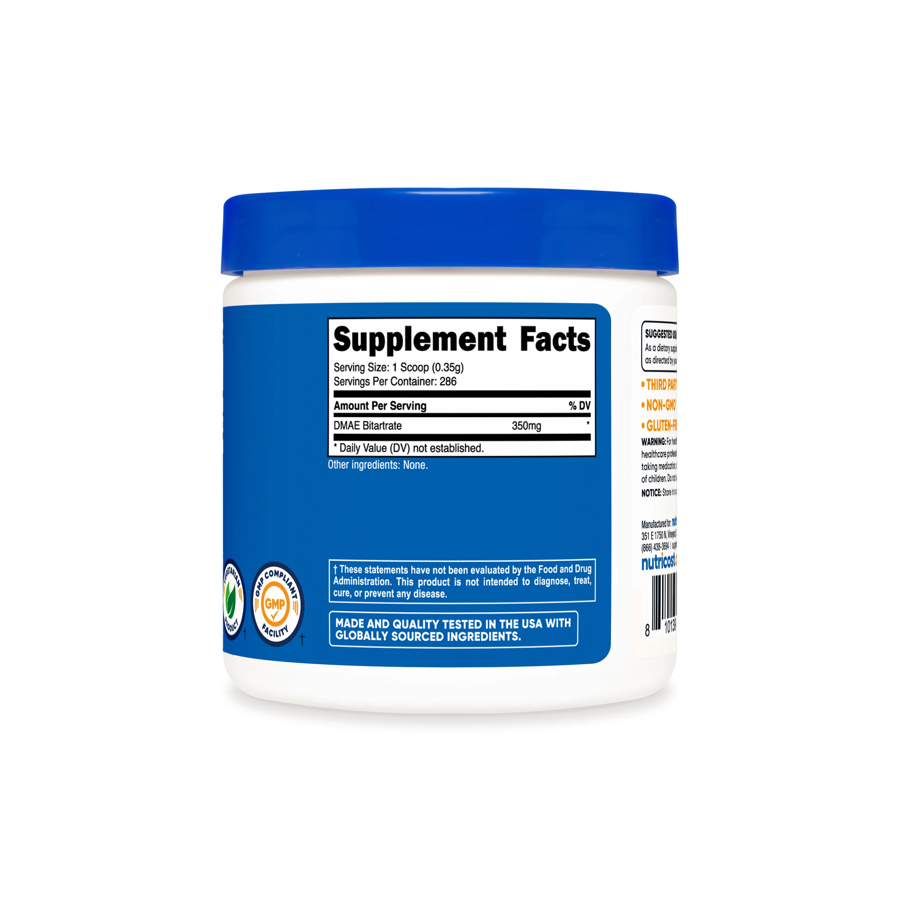 Nutricost DMAE Bitartrate Powder - Image 2