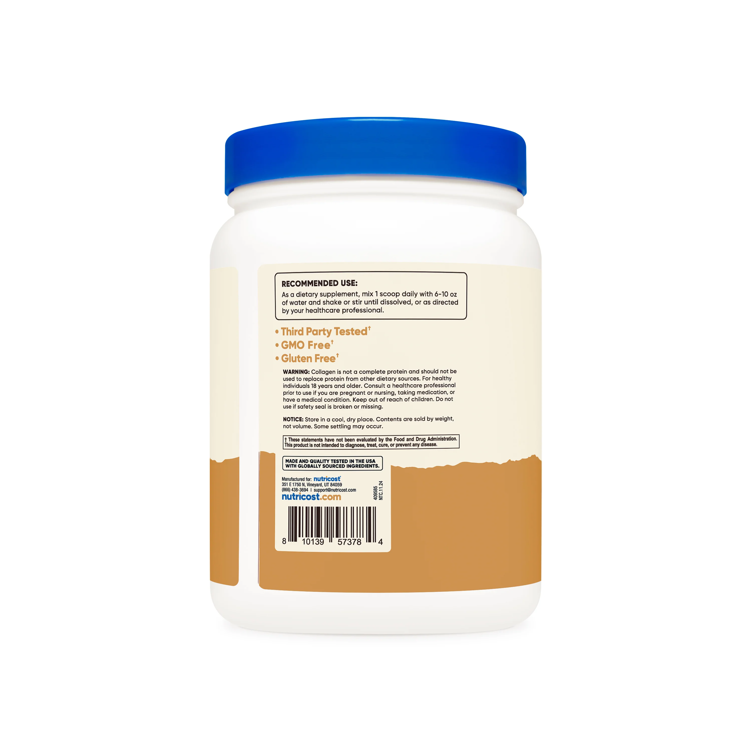 Nutricost Grass-Fed Bovine Collagen Hydrolysate Powder - Image 12