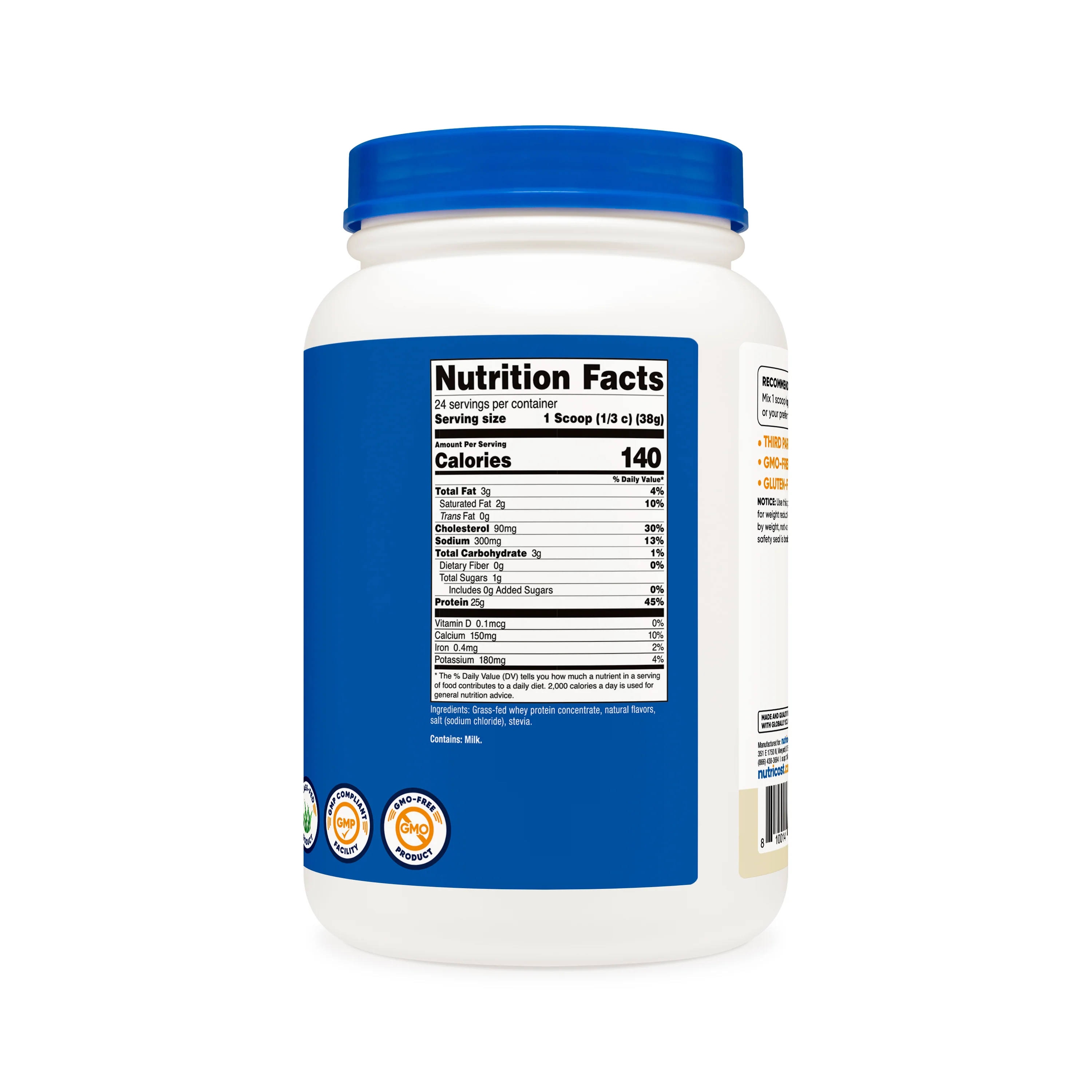 Nutricost Grass-Fed Whey Protein Concentrate Powder - Image 3