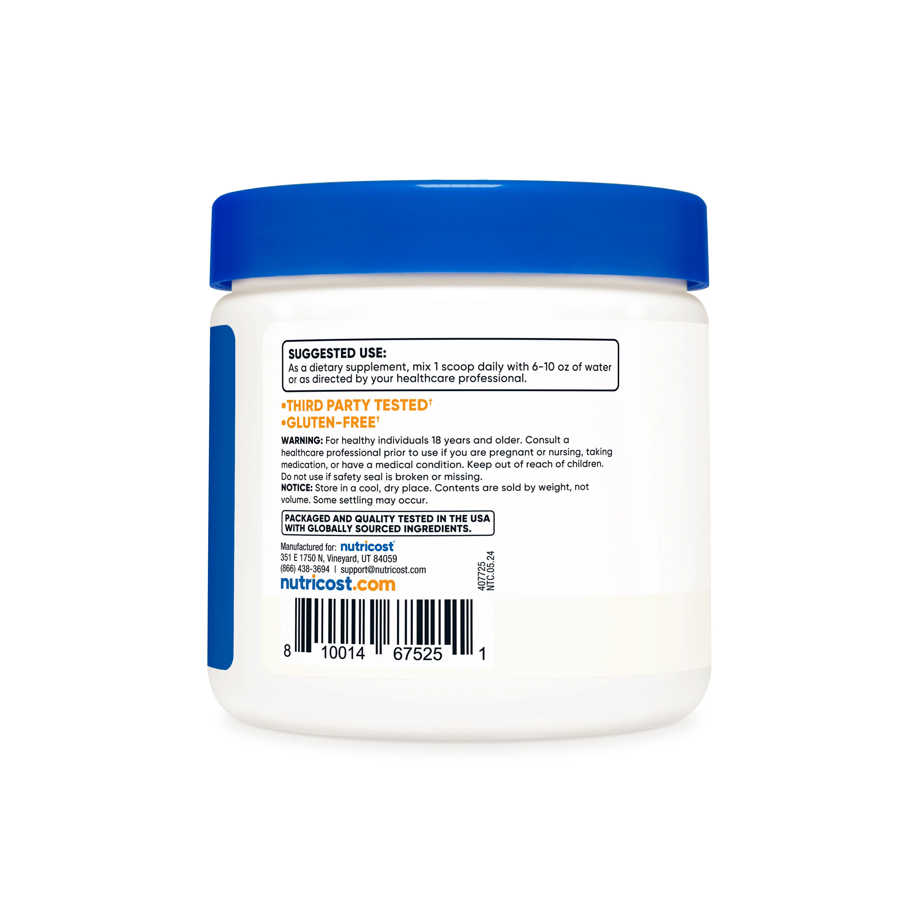 Nutricost L-Glutamine Powder - Image 3