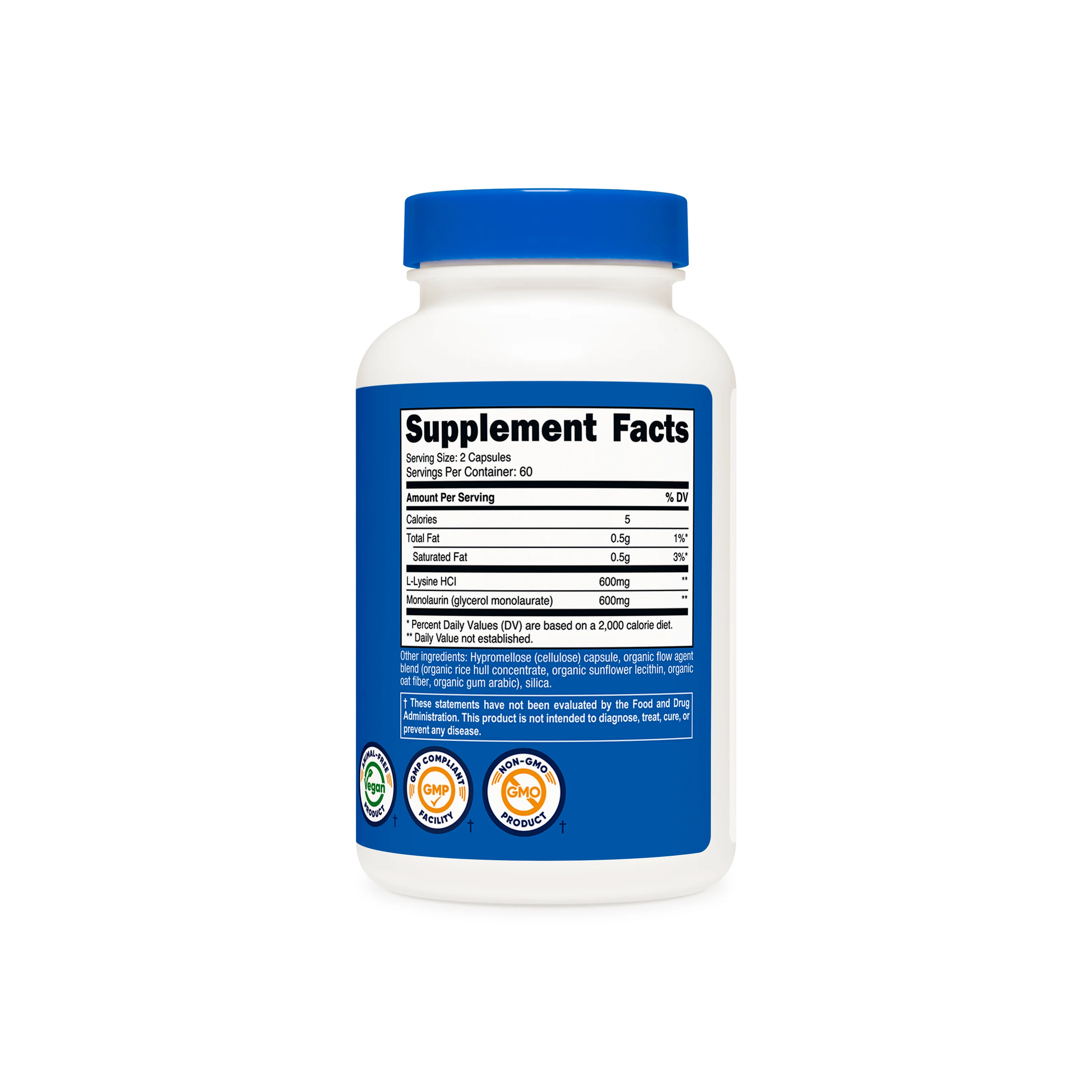 Nutricost L-Lysine + Monolaurin - Image 2