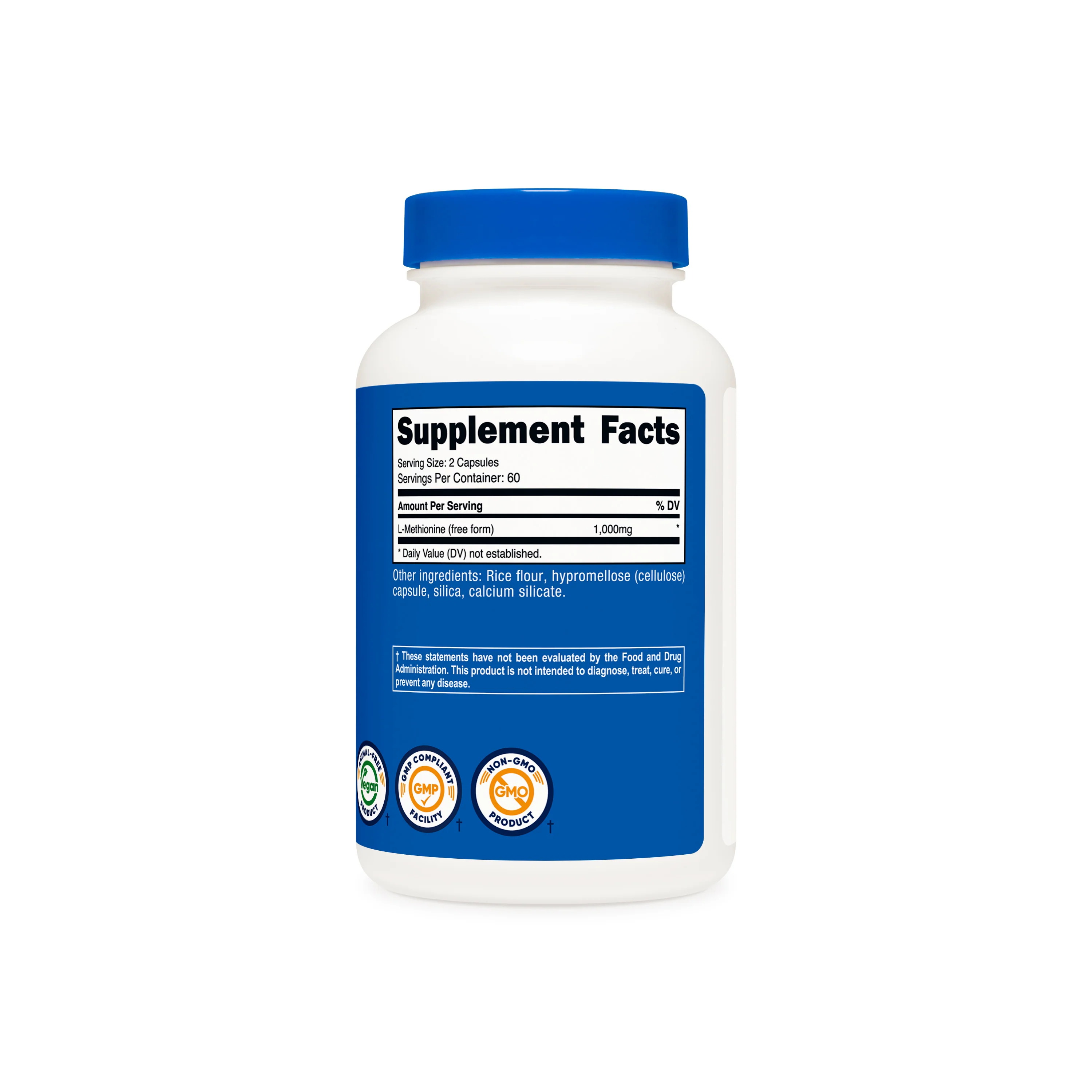 Nutricost L-Methionine Capsules - Image 2