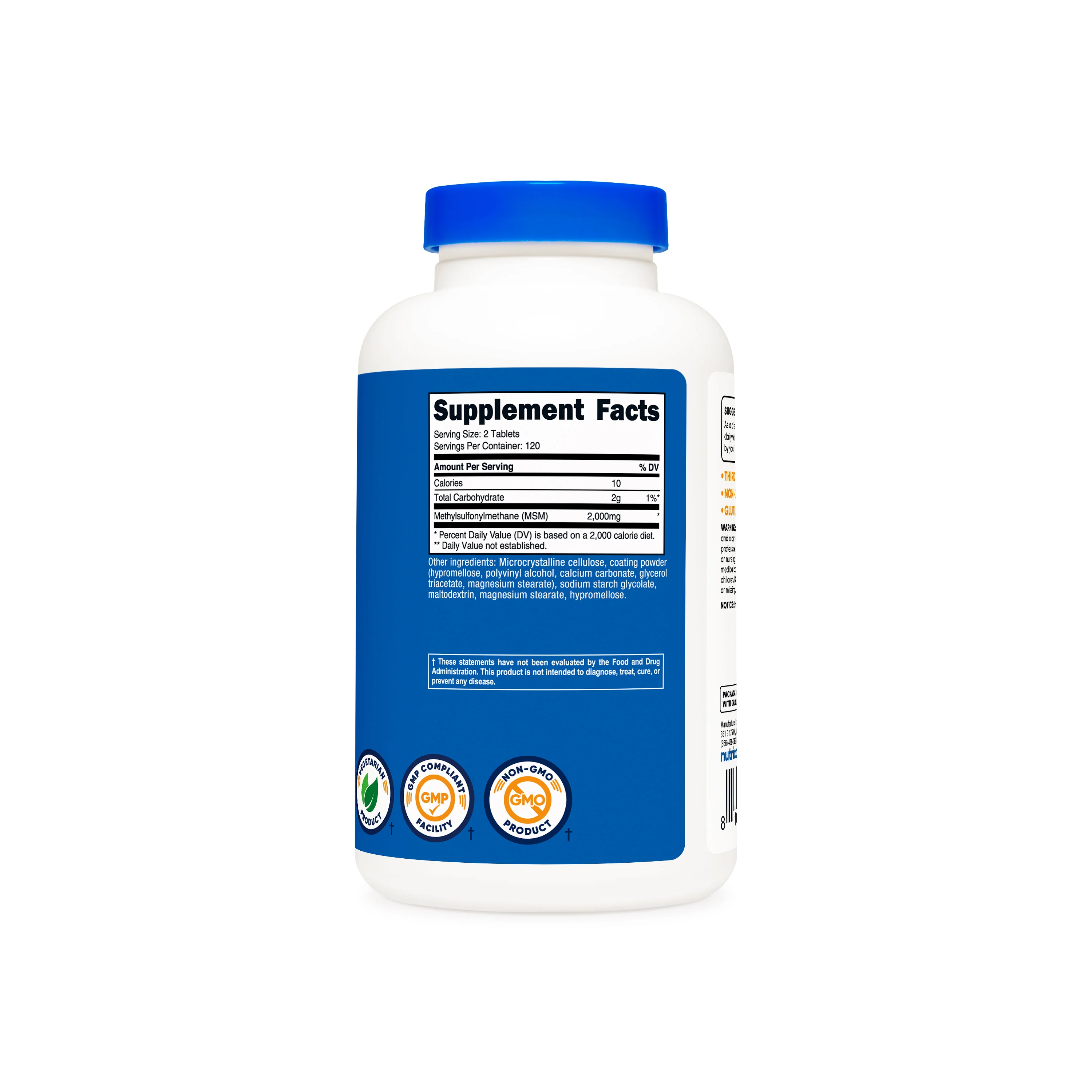 Nutricost MSM Tablets - Image 2