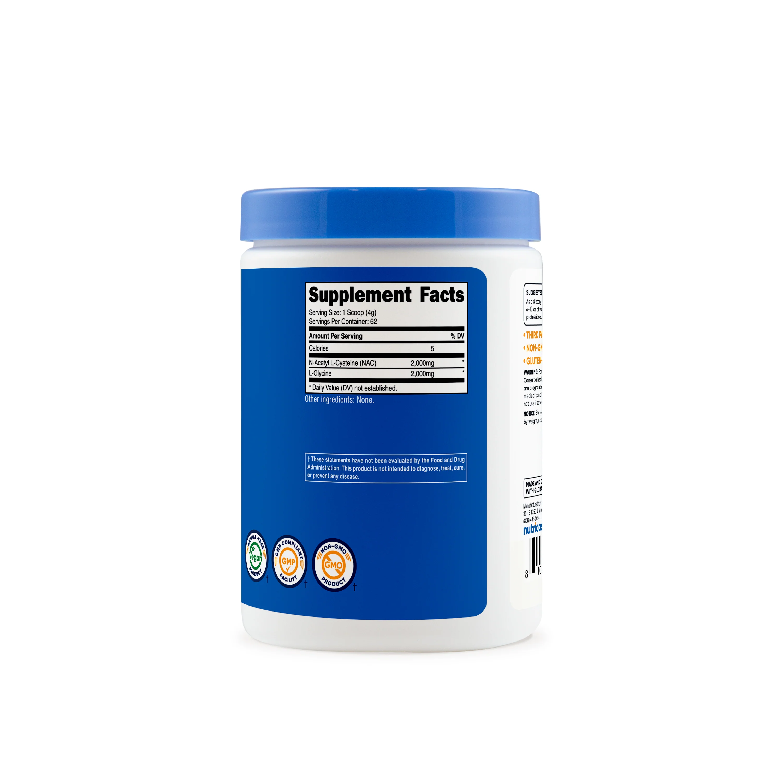 Nutricost NAC + Glycine Powder - Image 2