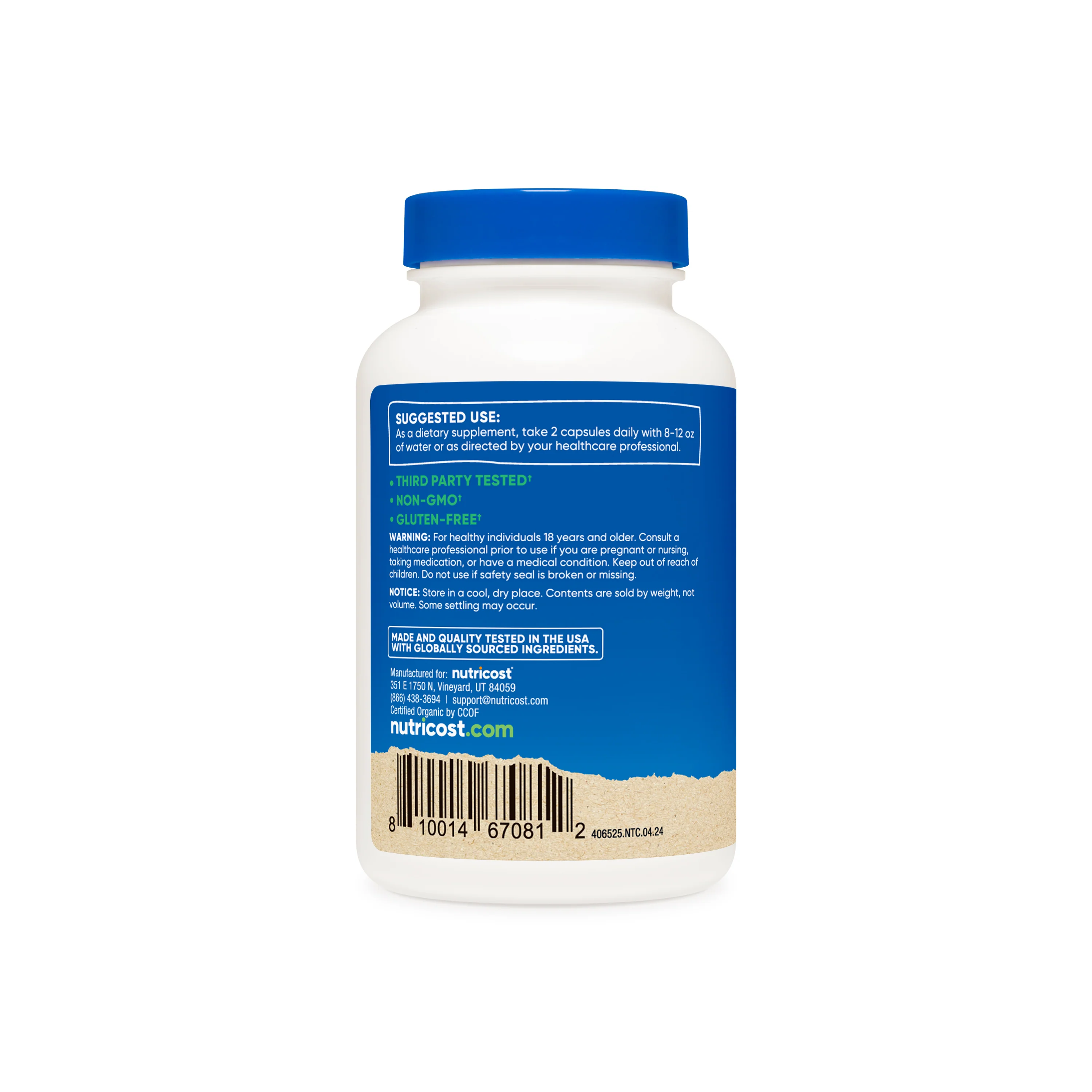 Nutricost Made With Organic Cordyceps Capsules - Image 3