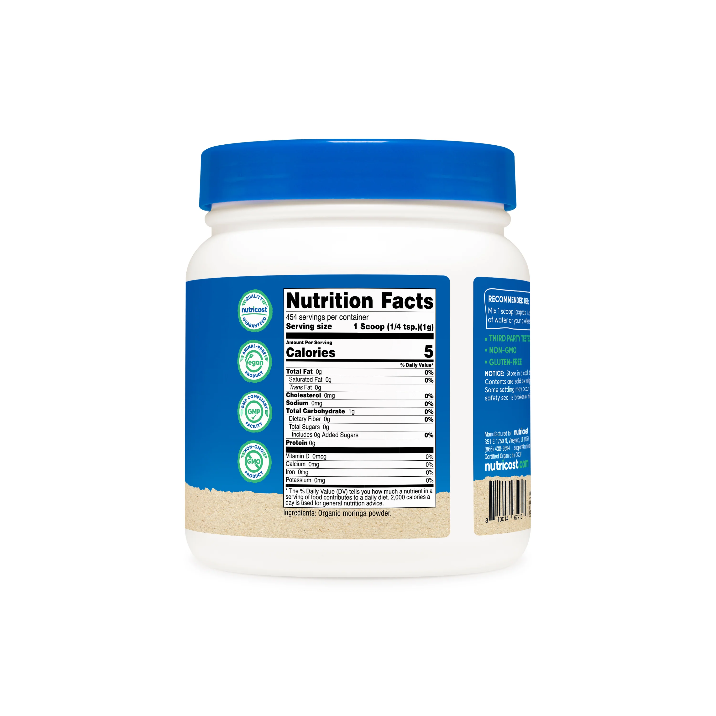 Nutricost Organic Moringa Powder (Unflavored) - Image 2
