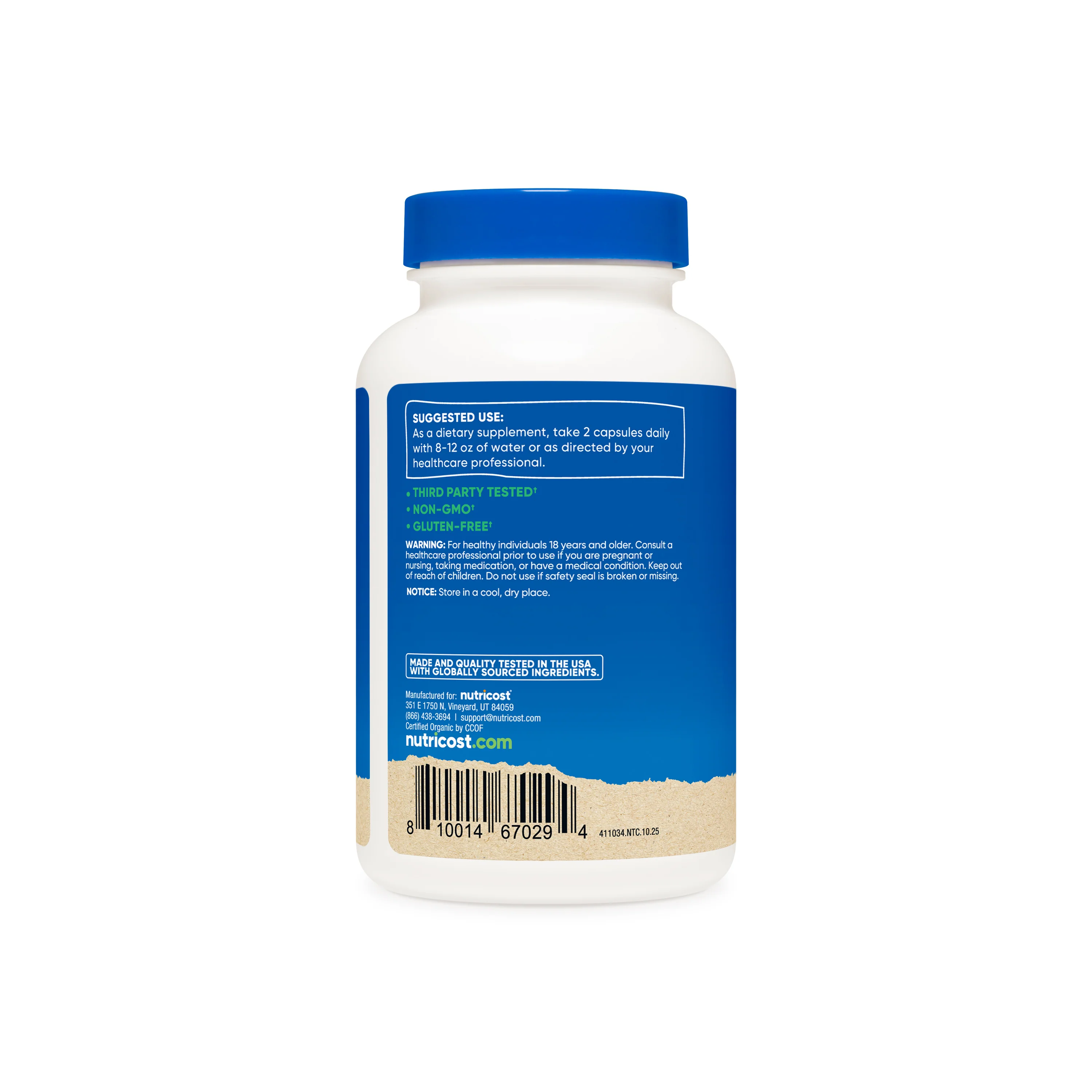 Nutricost Made With Organic Reishi Mushroom Capsules - Image 3