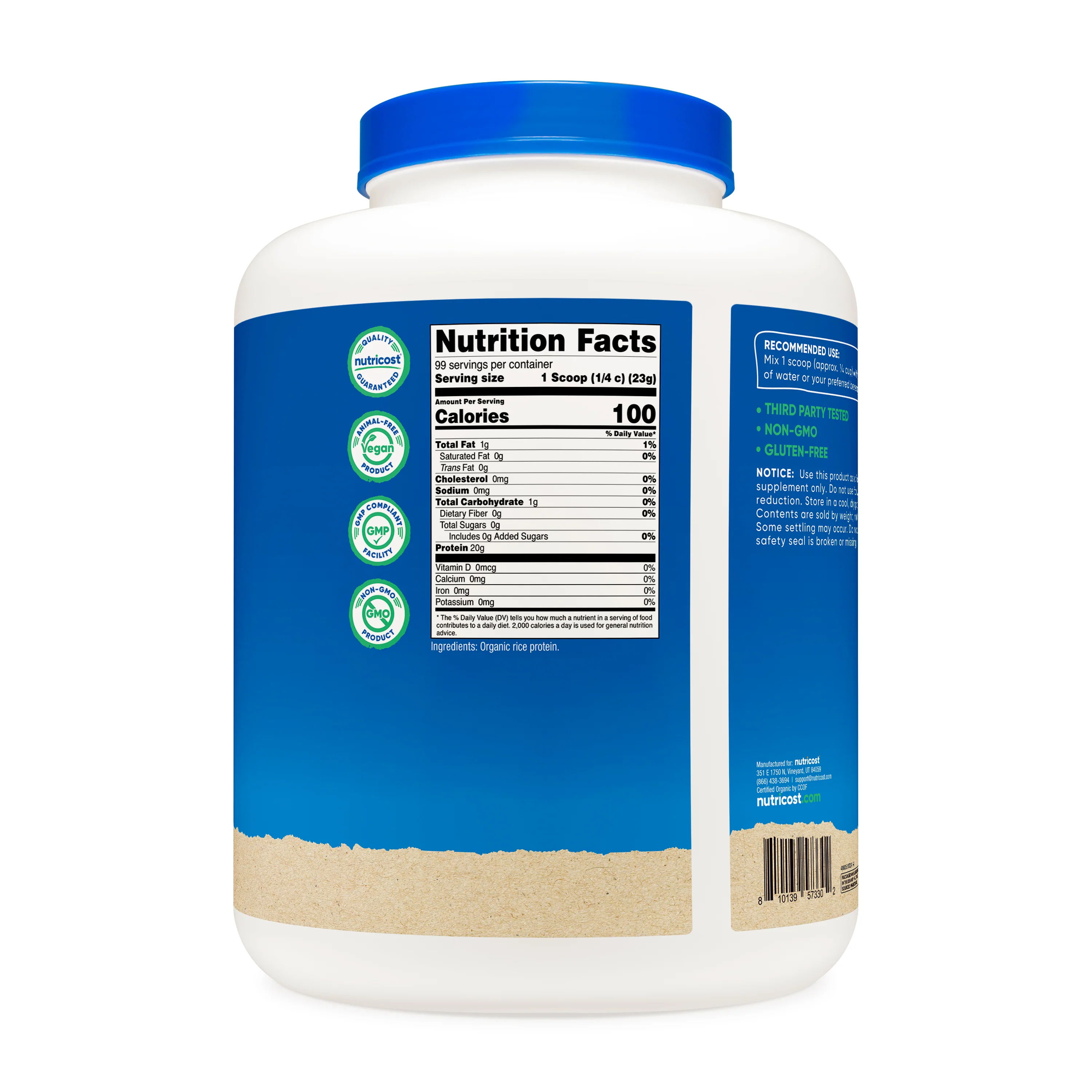 Nutricost Organic Rice Protein Powder - Image 4