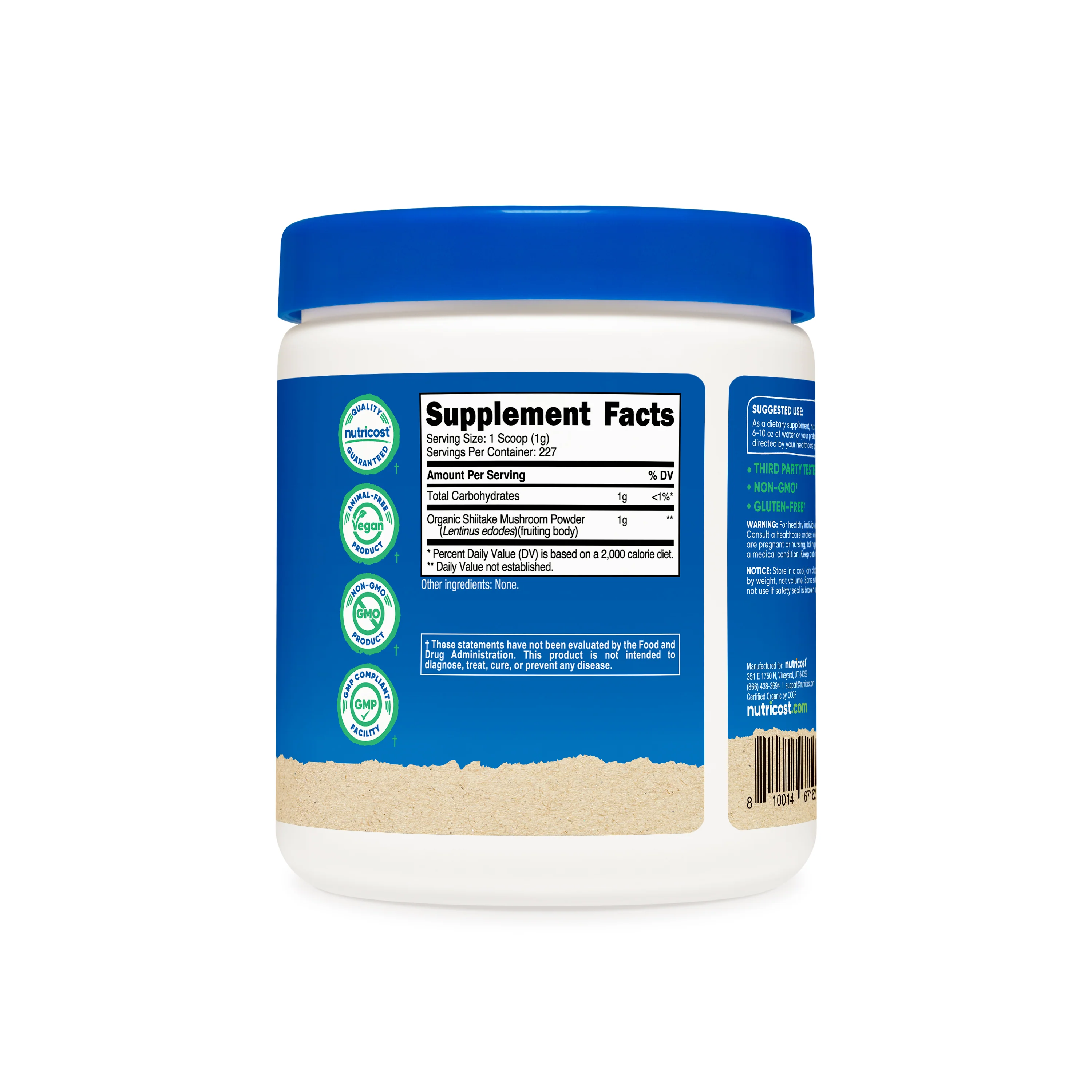 Nutricost Organic Shiitake Mushroom Powder - Image 2