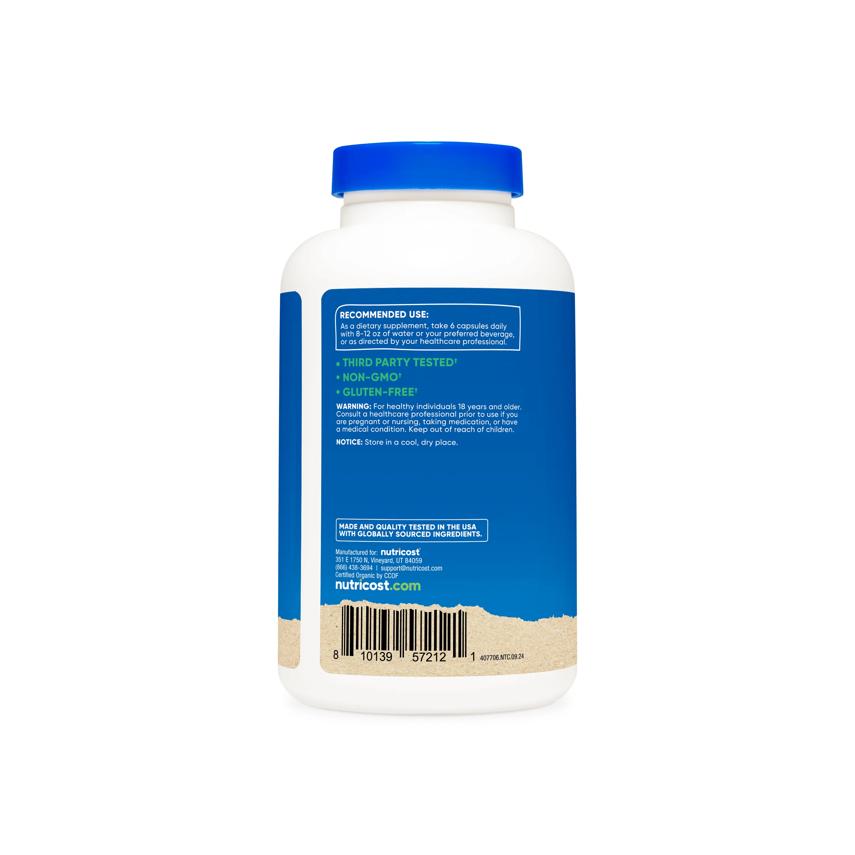 Nutricost Made With Organic Spirulina Capsules - Image 3