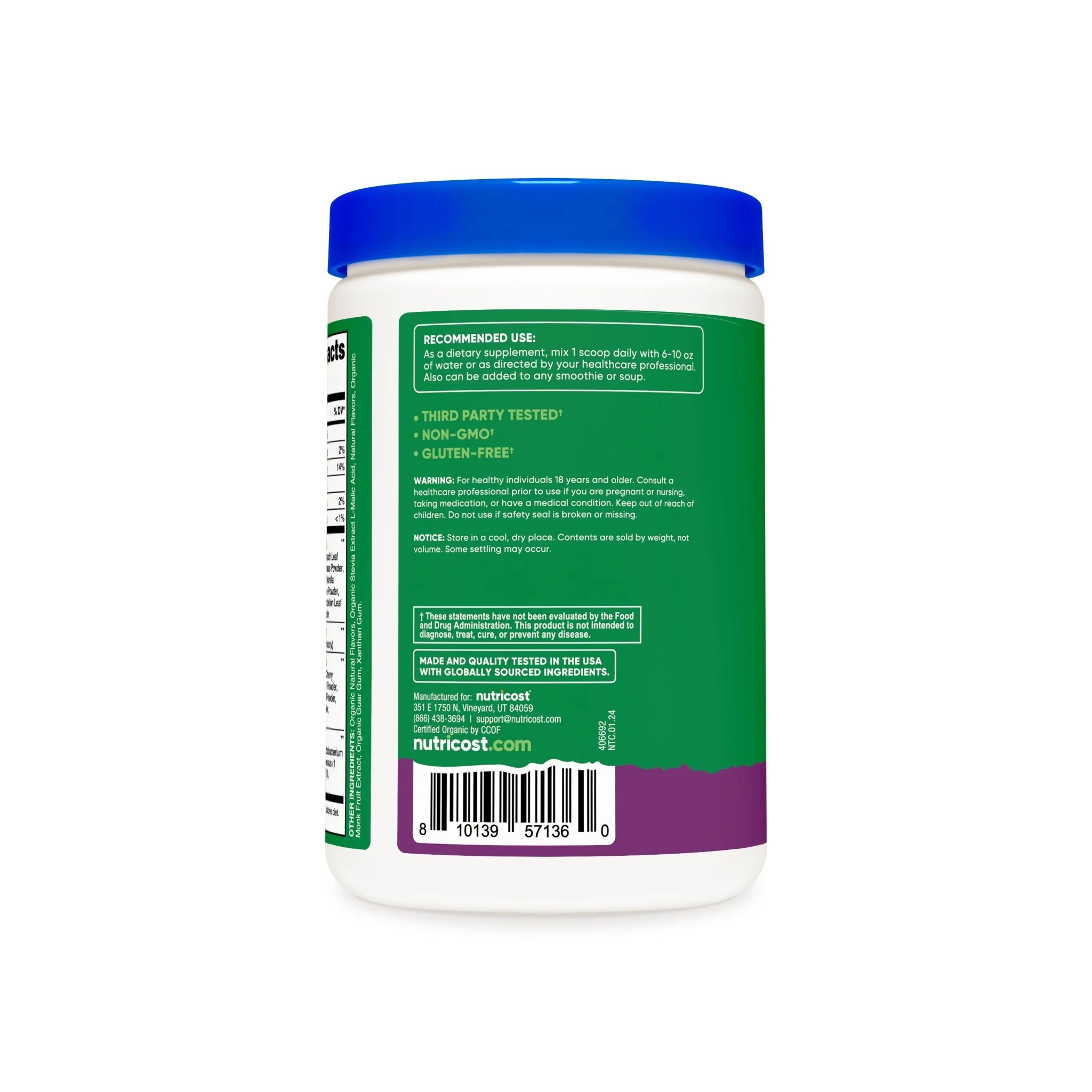 Nutricost Organic Super Greens Powder - Image 6