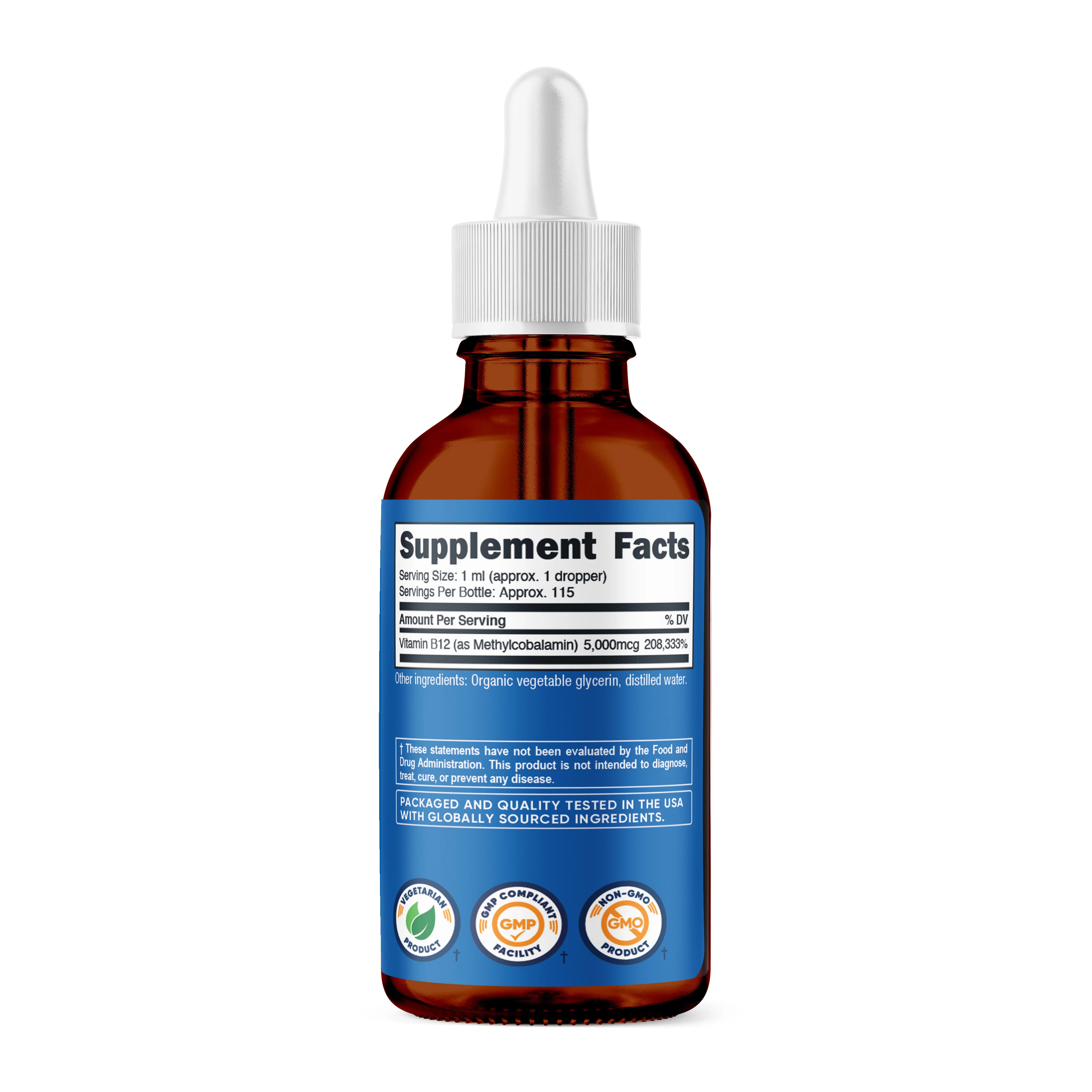 Nutricost Organic Vitamin B12 (Methylcobalamin) Liquid Drops - Image 2