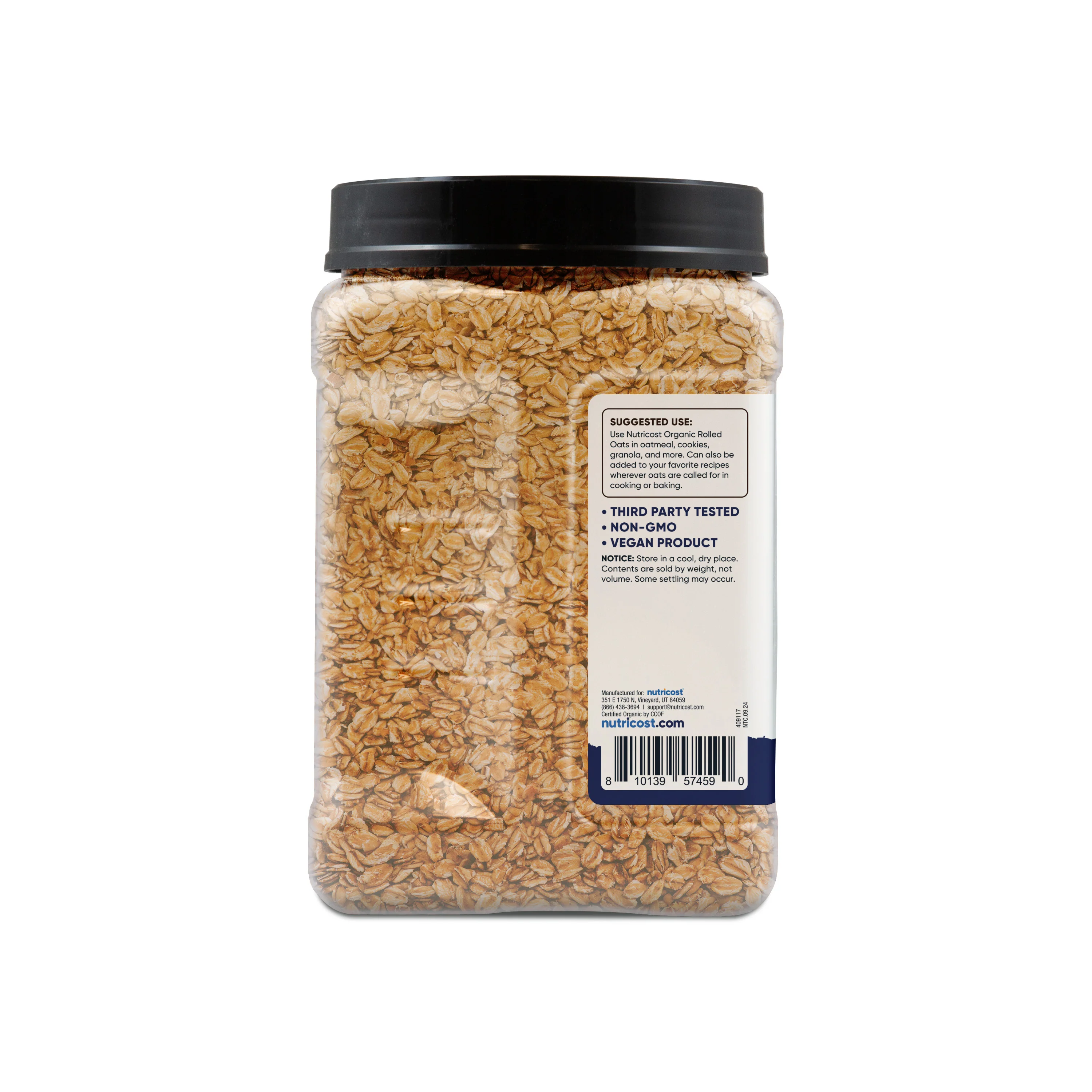 Nutricost Pantry Organic Rolled Oats - Image 4