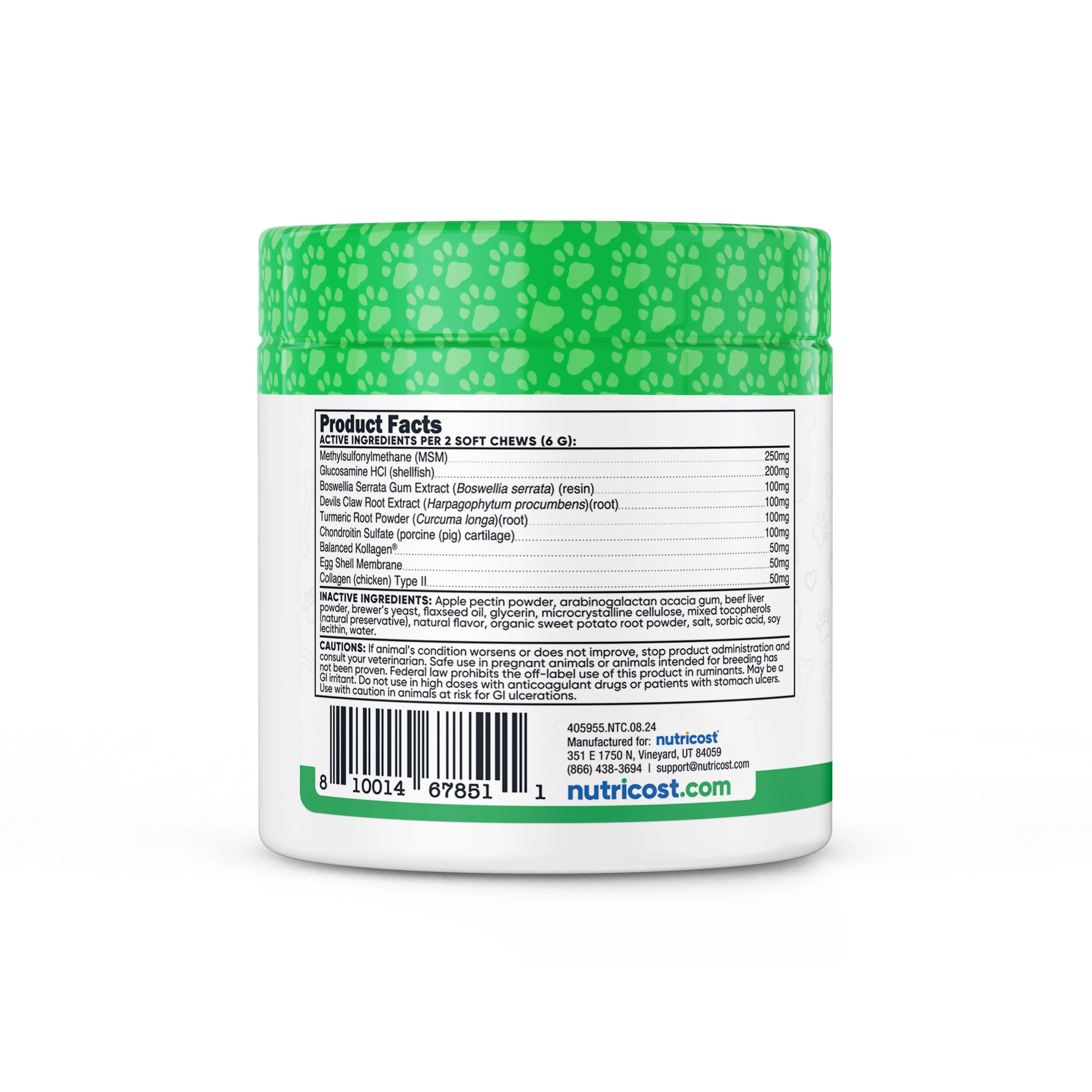 Nutricost Pets Hip & Joint Support [60 Chews] [Beef] - Image 3