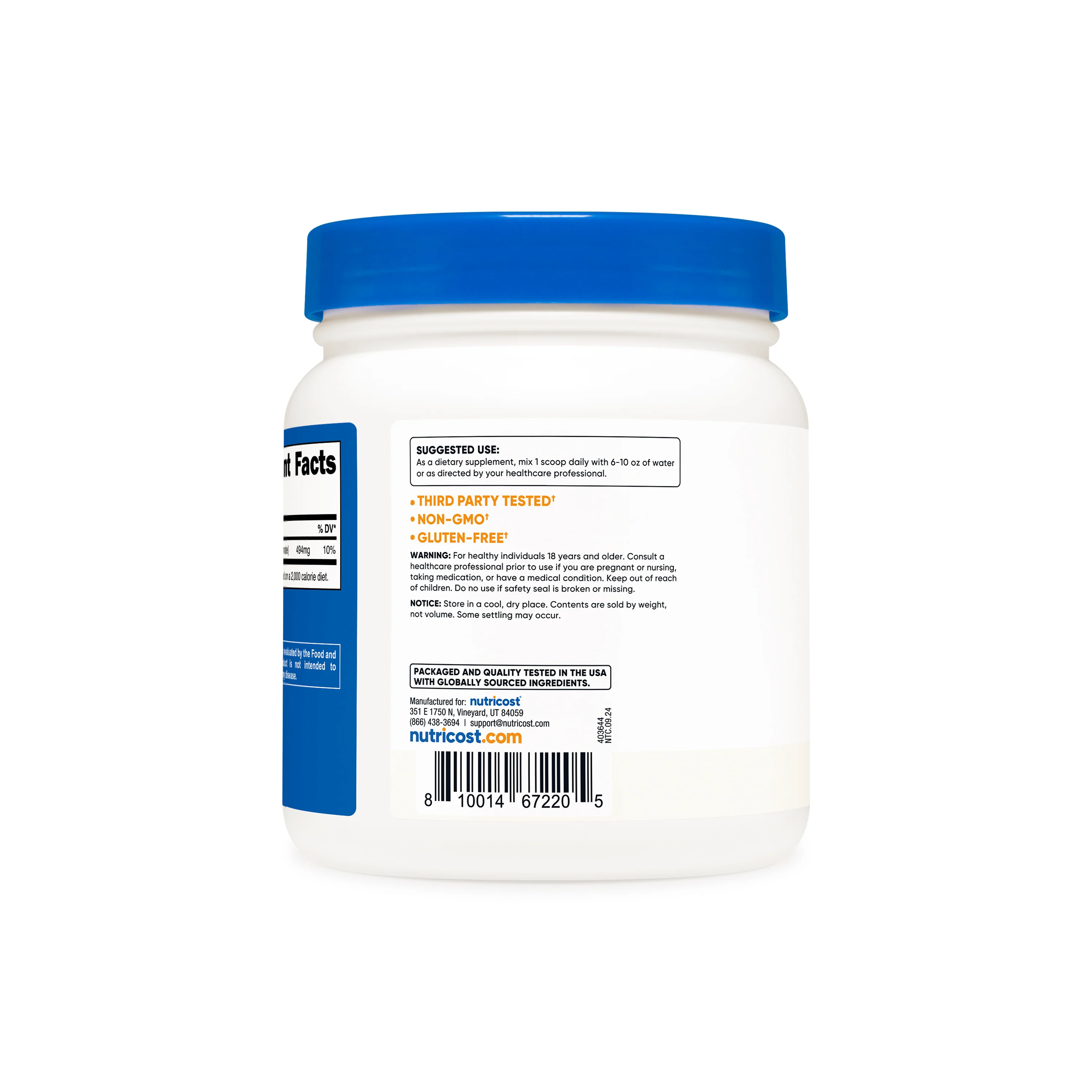 Nutricost Potassium Bicarbonate Powder - Image 3
