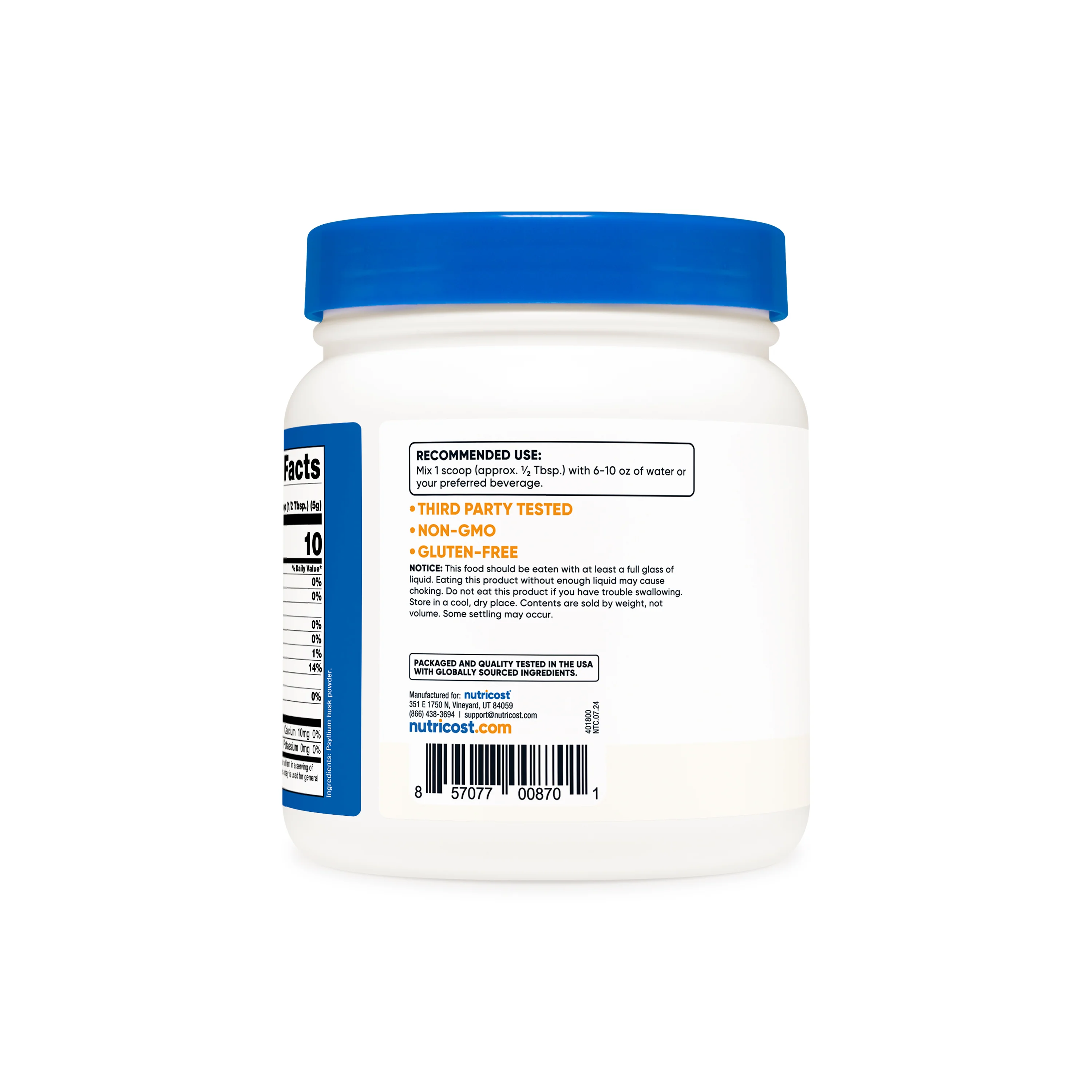 Nutricost Psyllium Husk (Whole Husk) Powder - Image 3