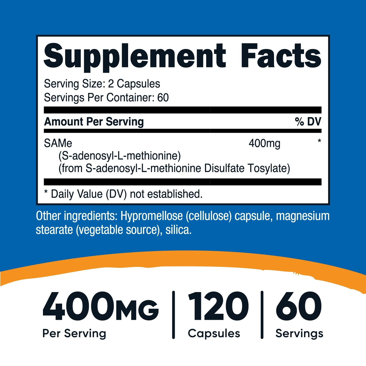 Nutricost SAM-e (S-Adenosyl-L-Methionine) - Image 2