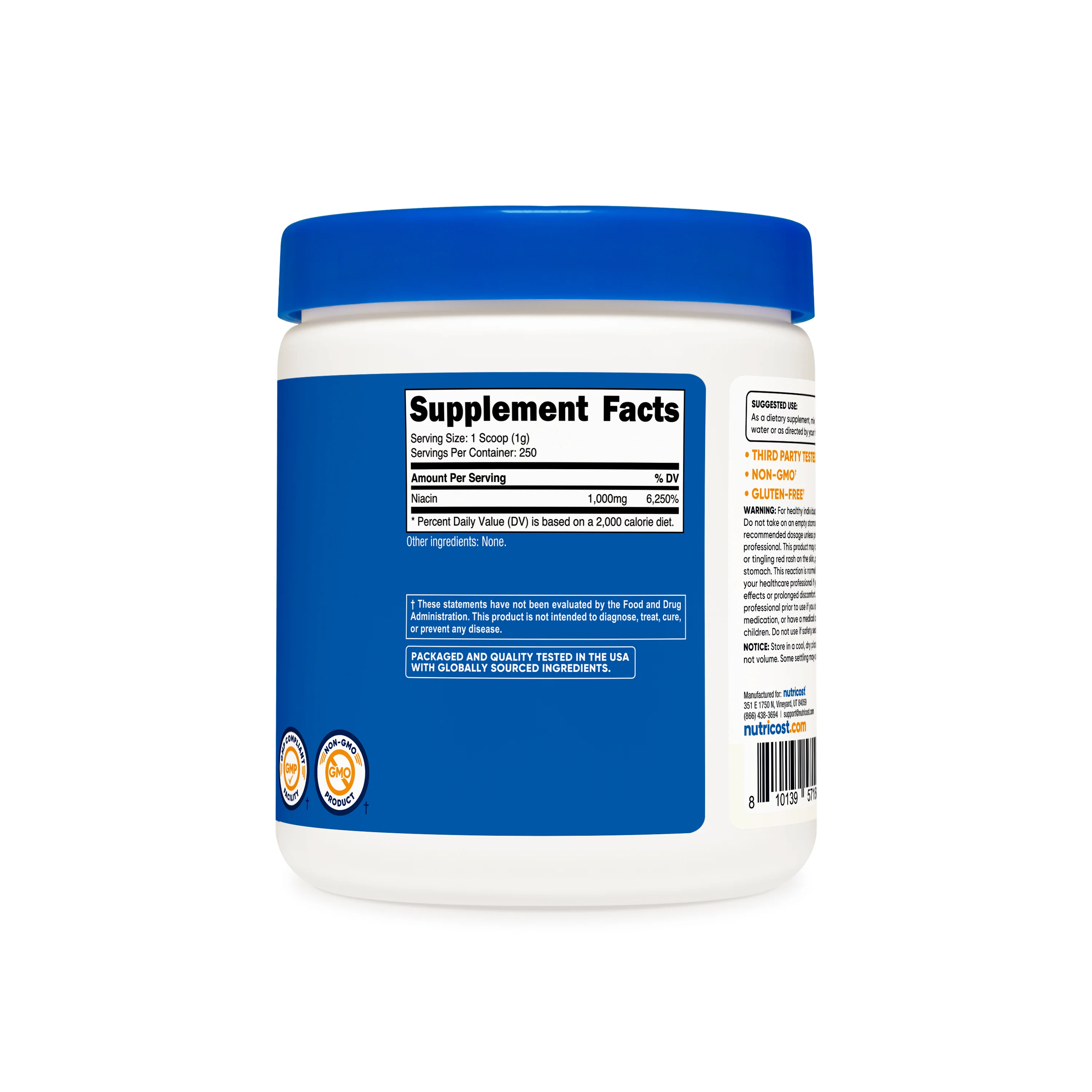 Nutricost Vitamin B3 Niacin Powder - Image 2