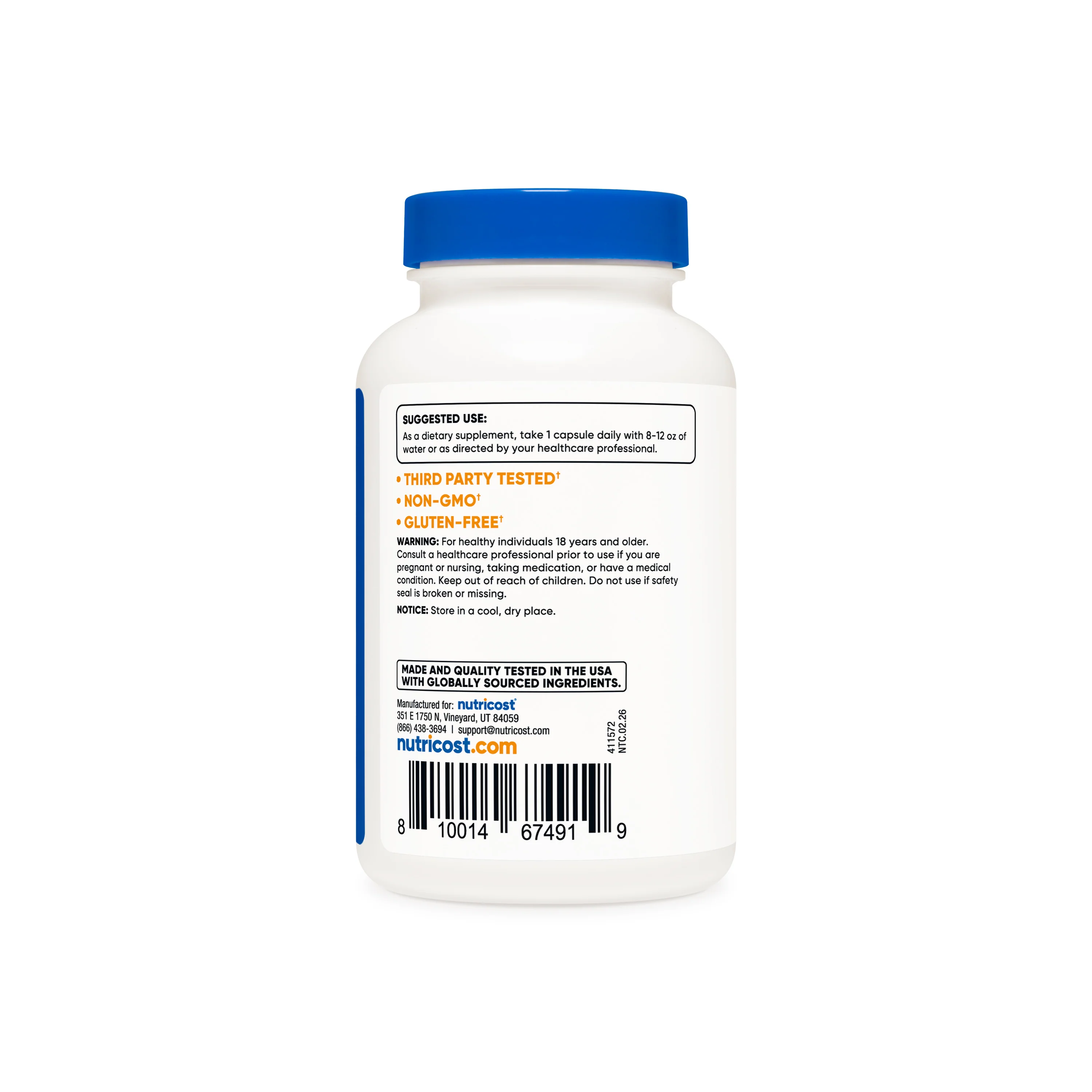 Nutricost Vitamin B5 Pantothenic Acid Capsules - Image 6