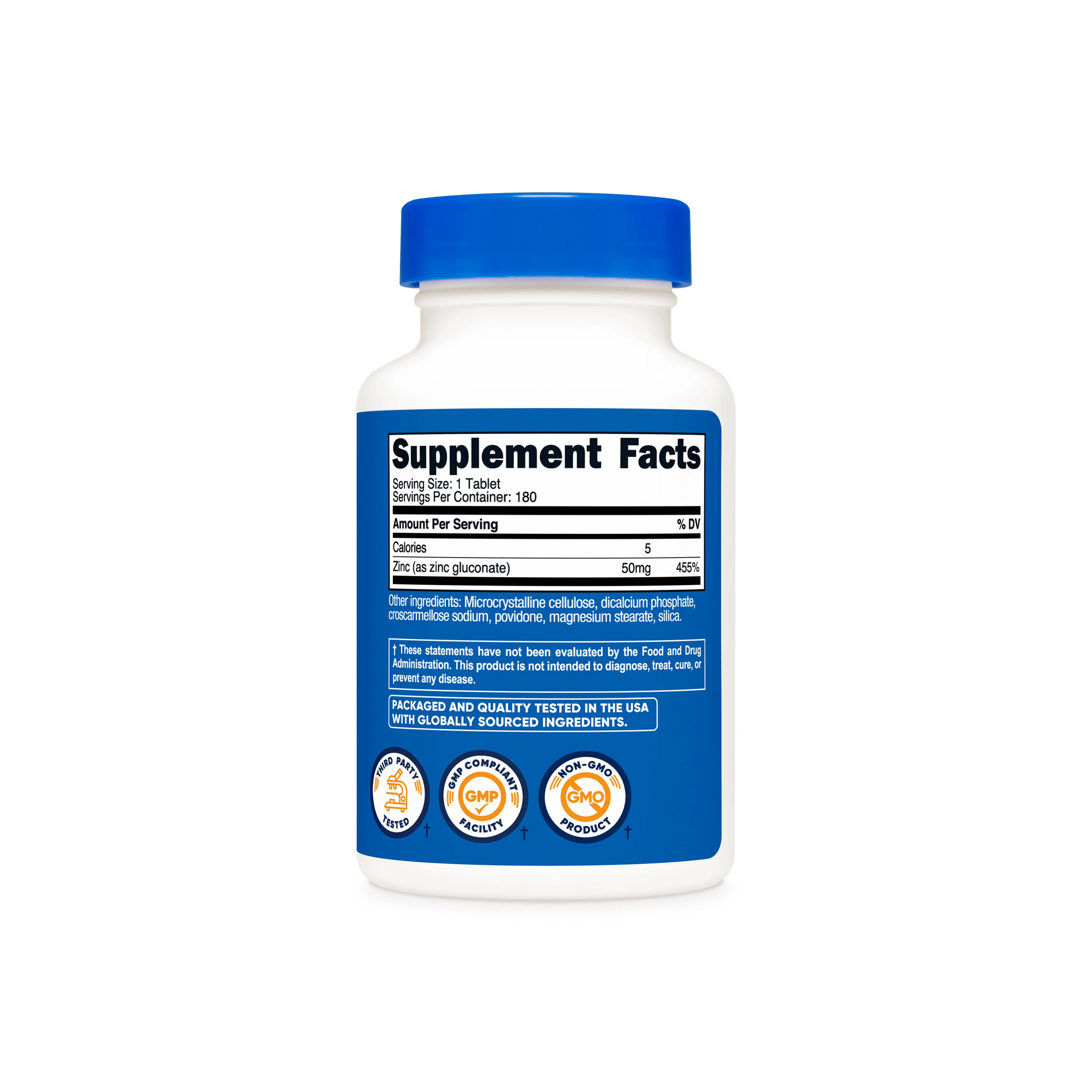 Nutricost Zinc Gluconate Tablets - Image 2