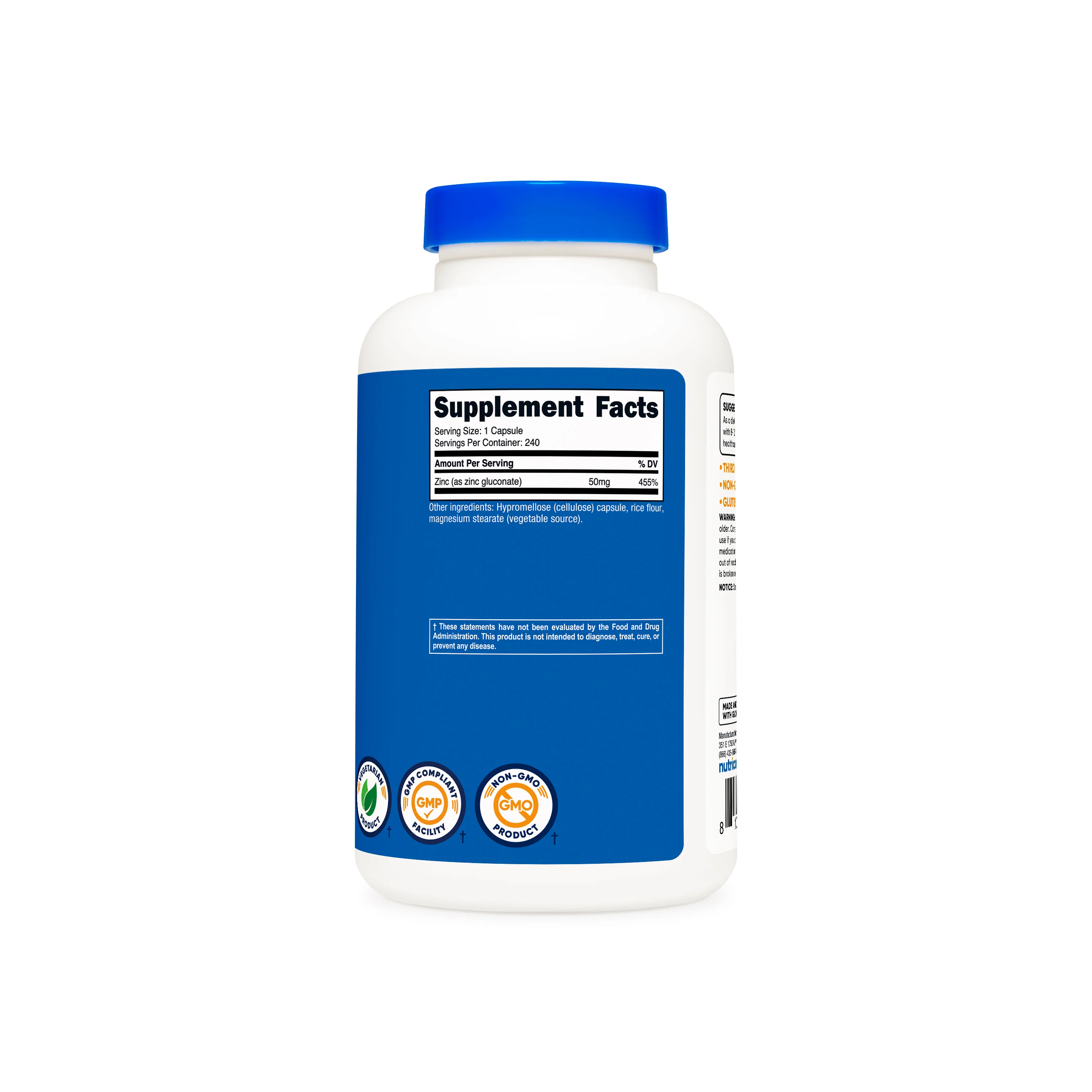 Nutricost Zinc Gluconate Capsules - Image 4