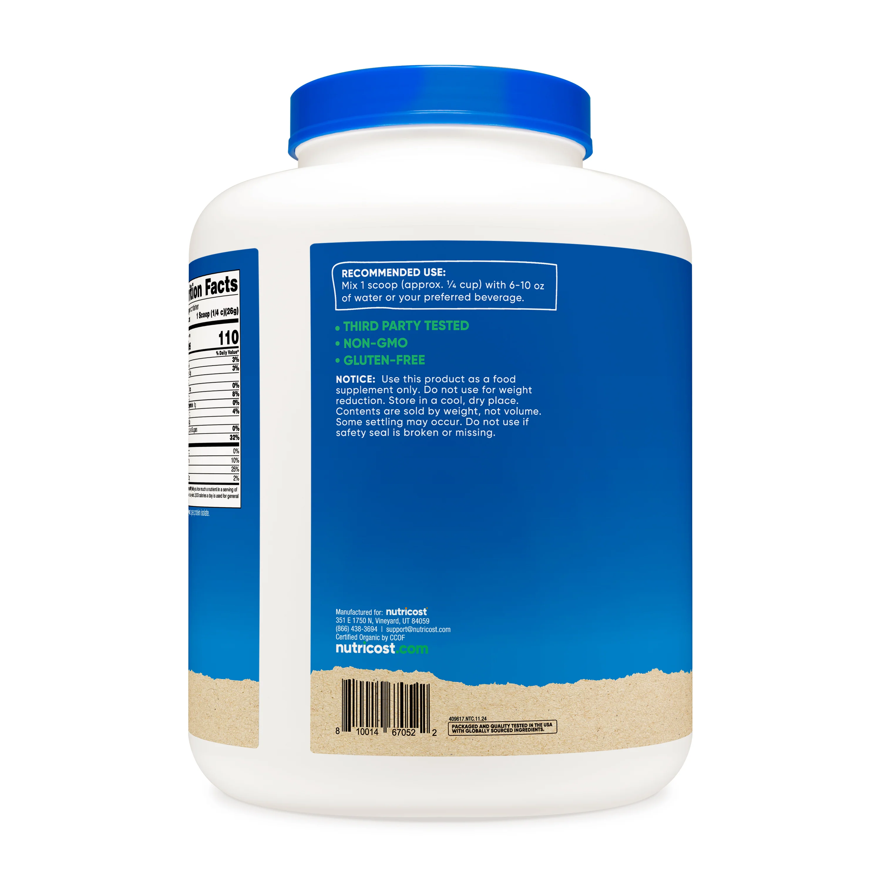 Nutricost Organic Pea Protein Powder - Image 3