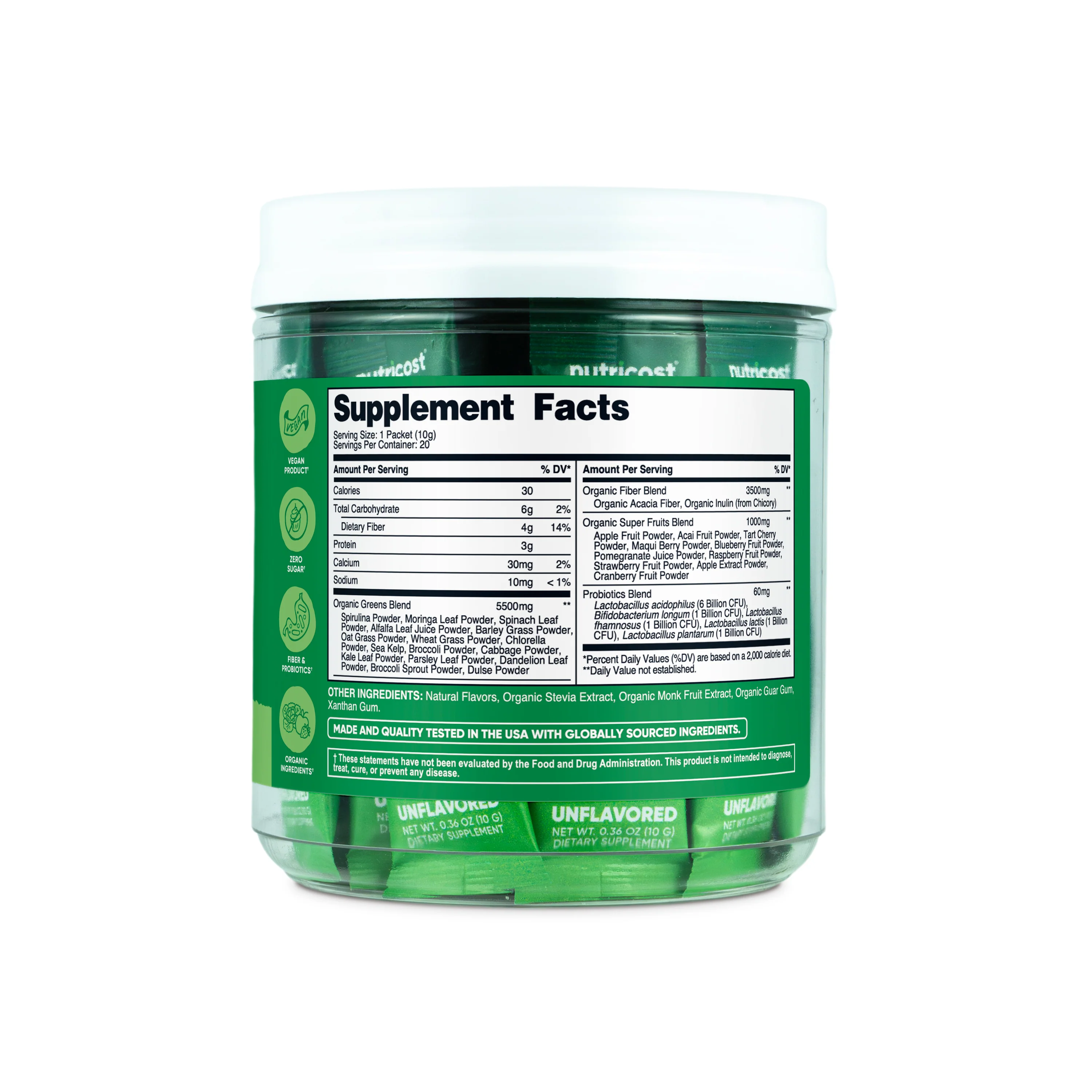 Nutricost Organic Super Greens Stickpacks - Image 4