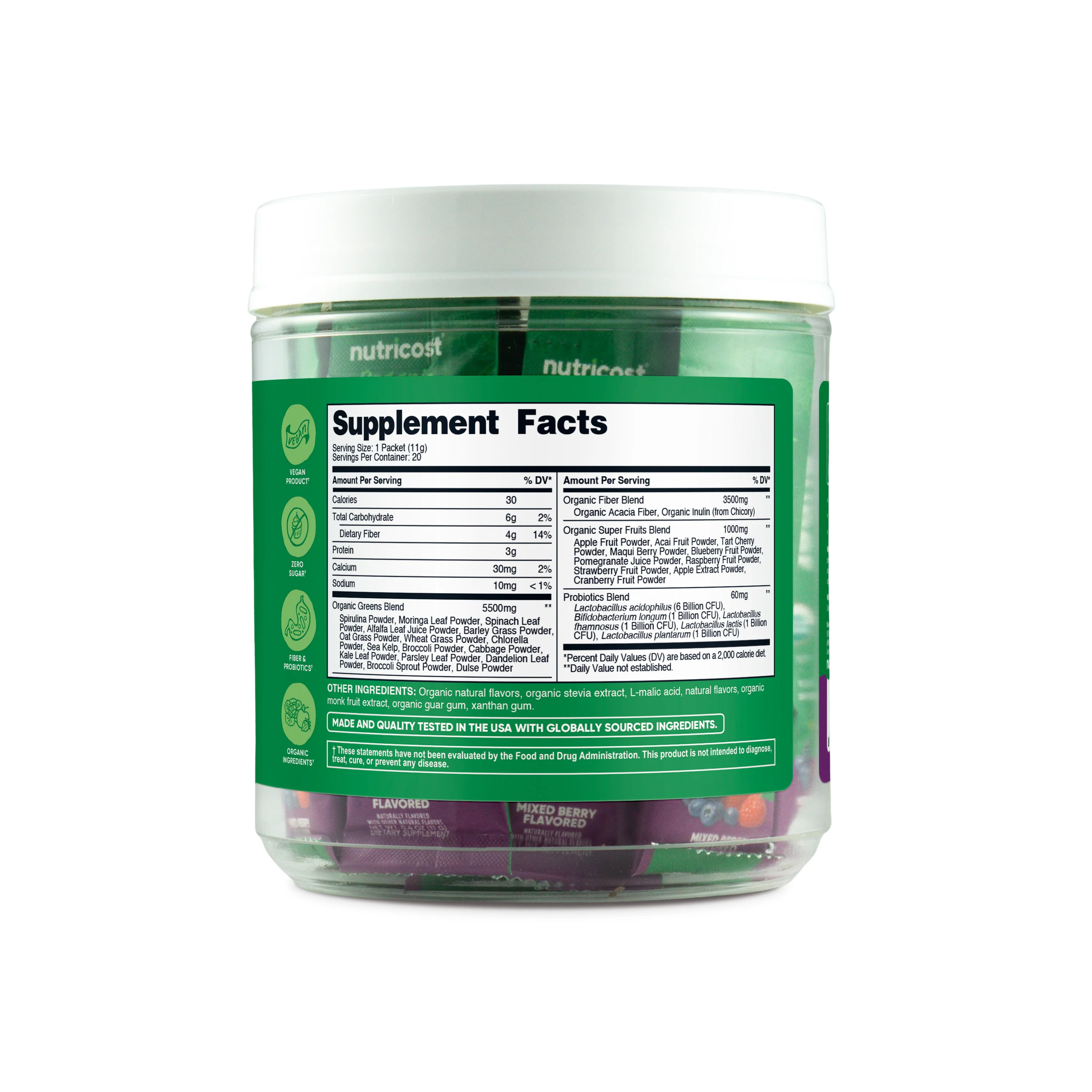 Nutricost Organic Super Greens Stickpacks - Image 6